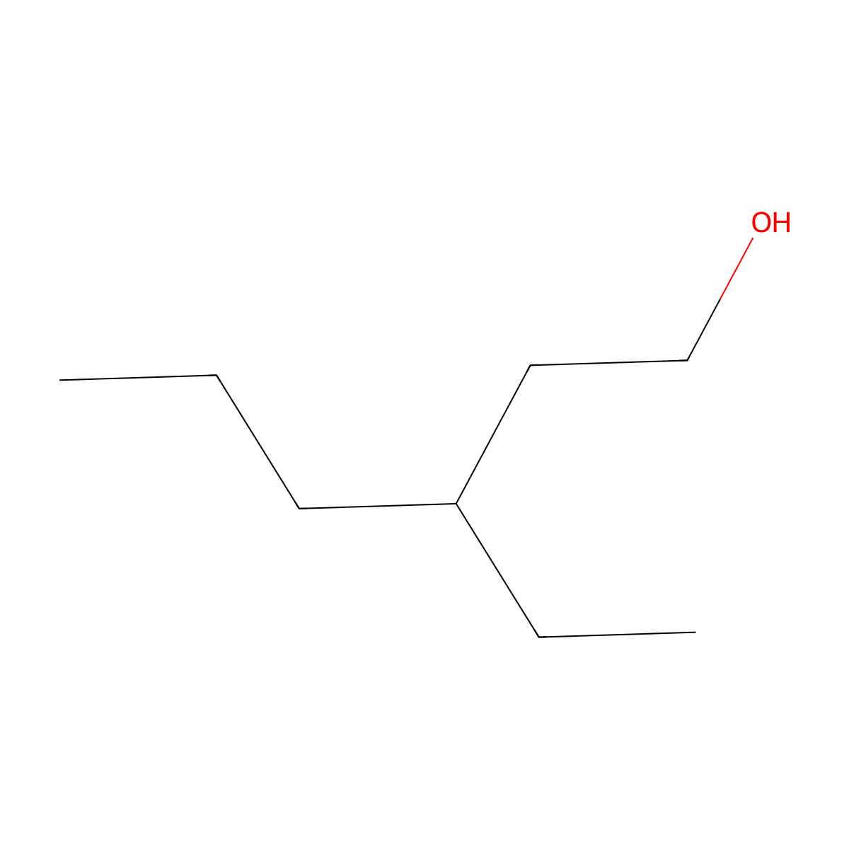3-Ethylhexan-1-ol molecular structure, CAS 41065-95-6