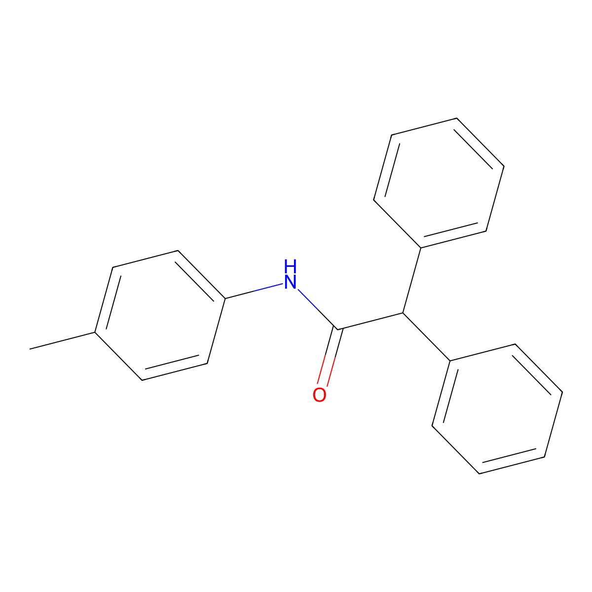 2,2-Diphenyl-N-P-tolyl-acetamide molecular structure, CAS 4107-01-1