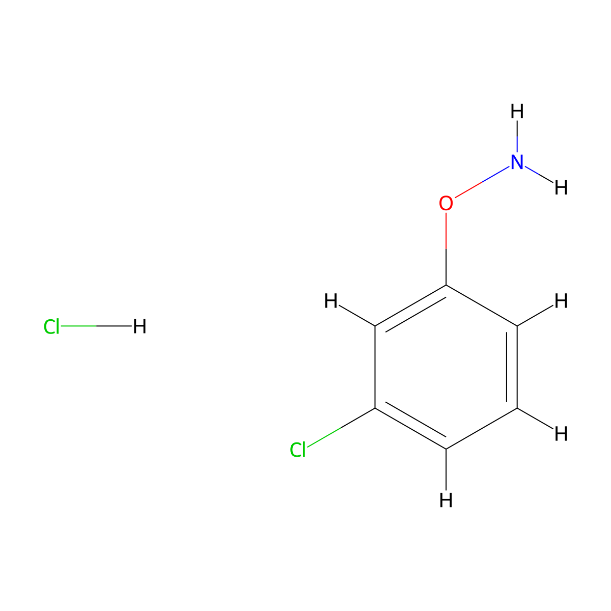 O-(3-Chlorophenyl)hydroxylamine hydrochloride molecular structure, CAS 4107-36-2