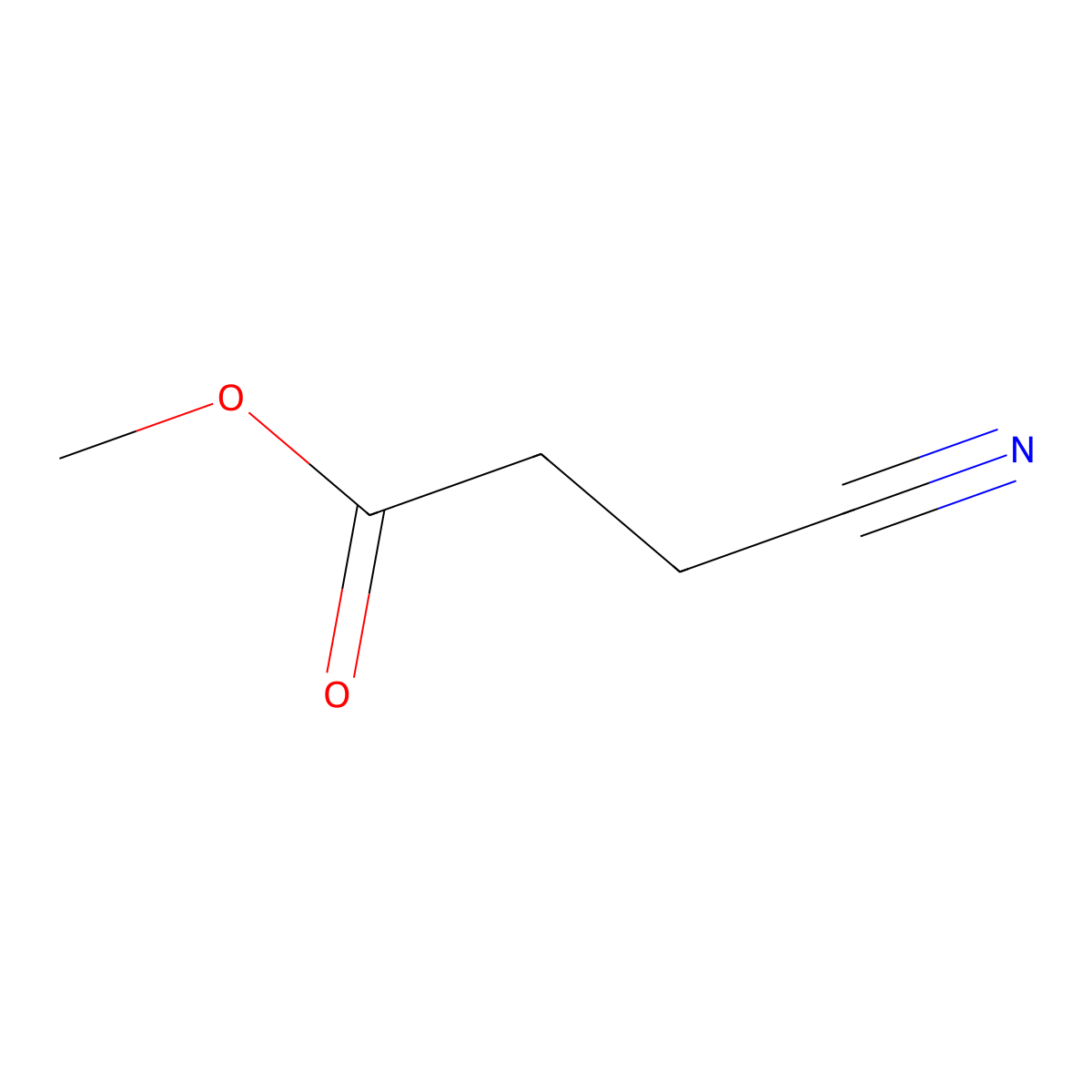 Methyl 3-cyanopropanoate molecular structure, CAS 4107-62-4