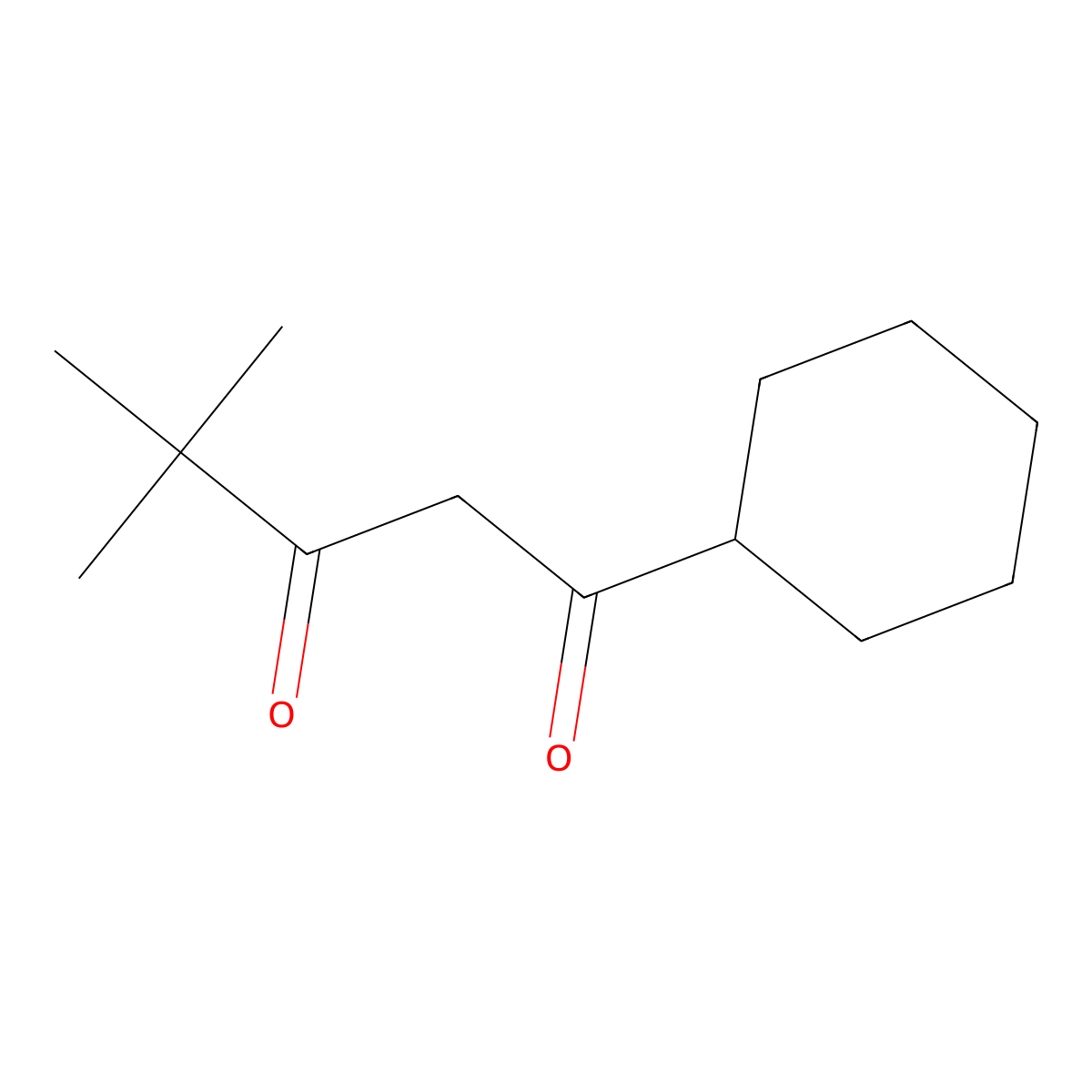 1-Cyclohexyl-4,4-dimethylpentane-1,3-dione molecular structure, CAS 41070-22-8