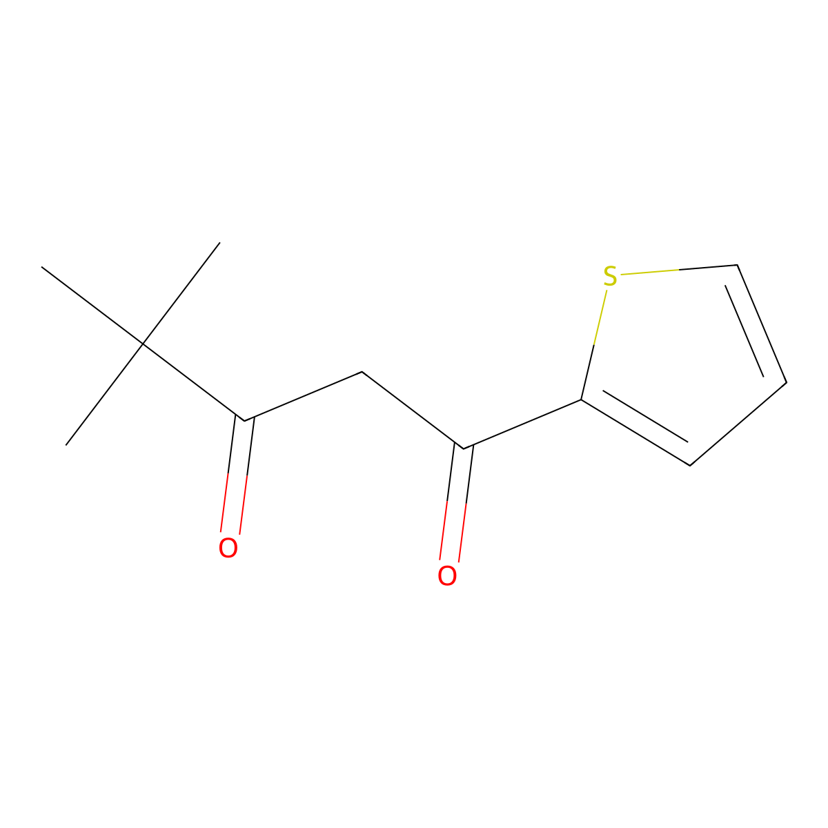 4,4-Dimethyl-1-(thiophen-2-YL)pentane-1,3-dione molecular structure, CAS 41070-34-2