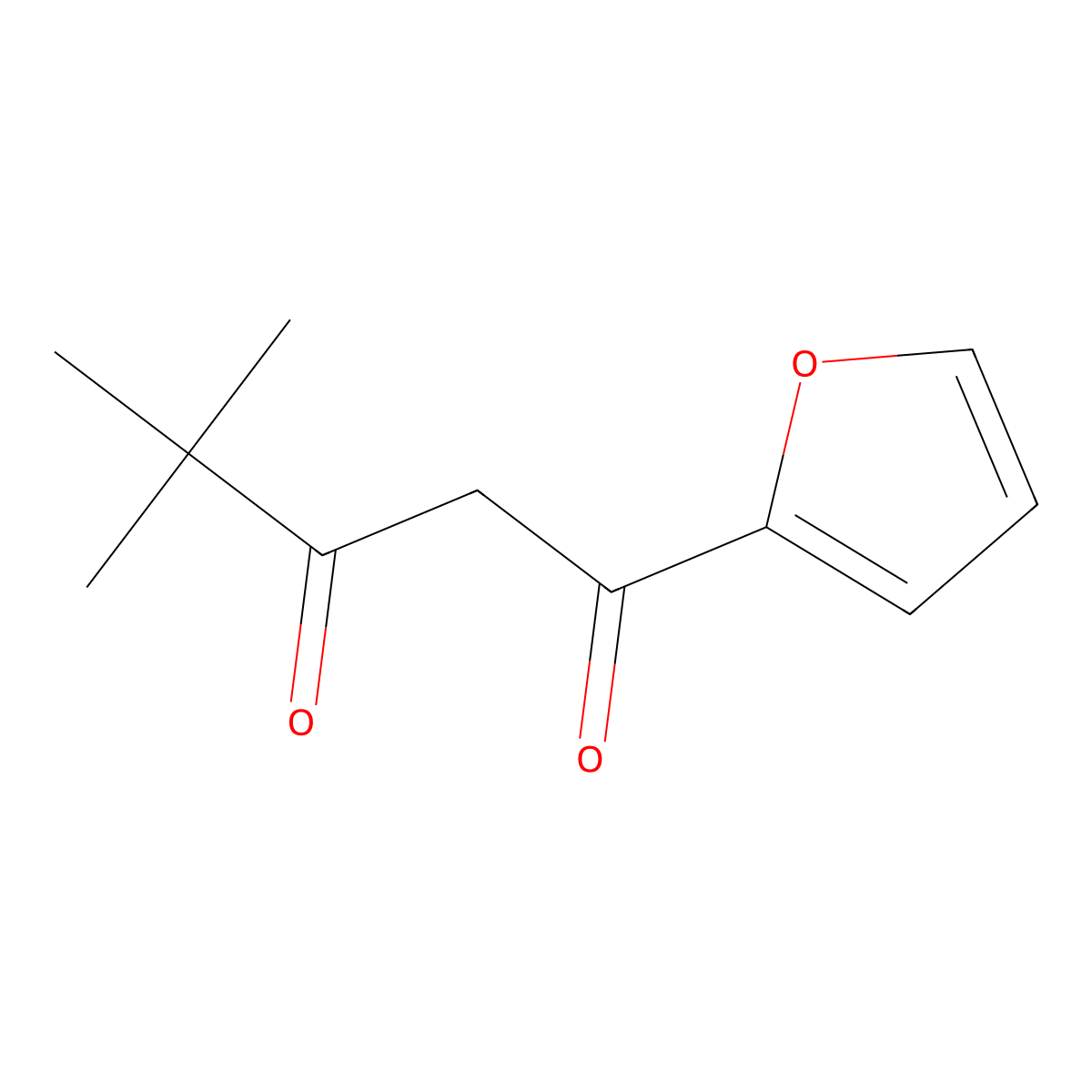 1-(Furan-2-yl)-4,4-dimethylpentane-1,3-dione molecular structure, CAS 41070-35-3