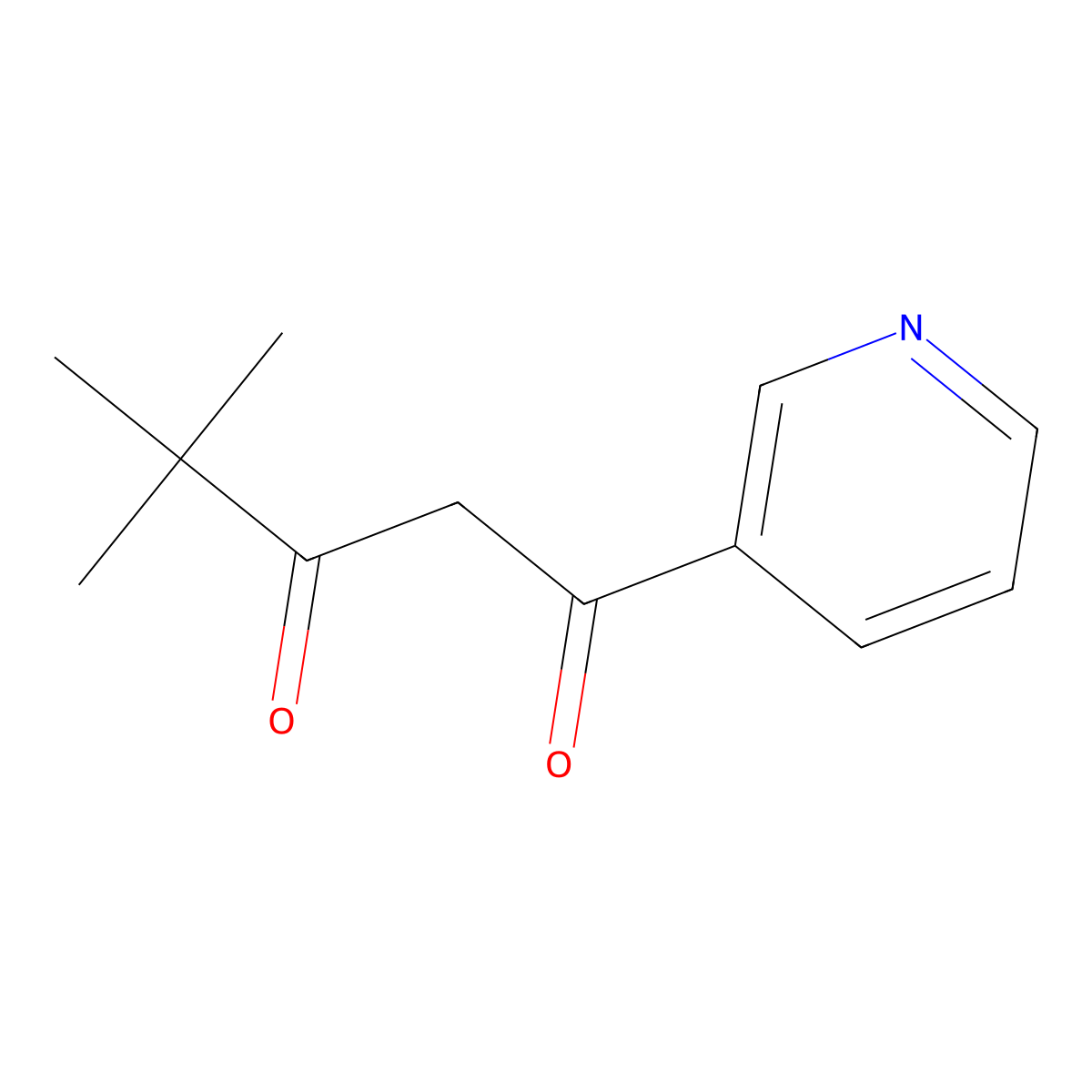 4,4-Dimethyl-1-(pyridin-3-yl)pentane-1,3-dione molecular structure, CAS 41070-36-4