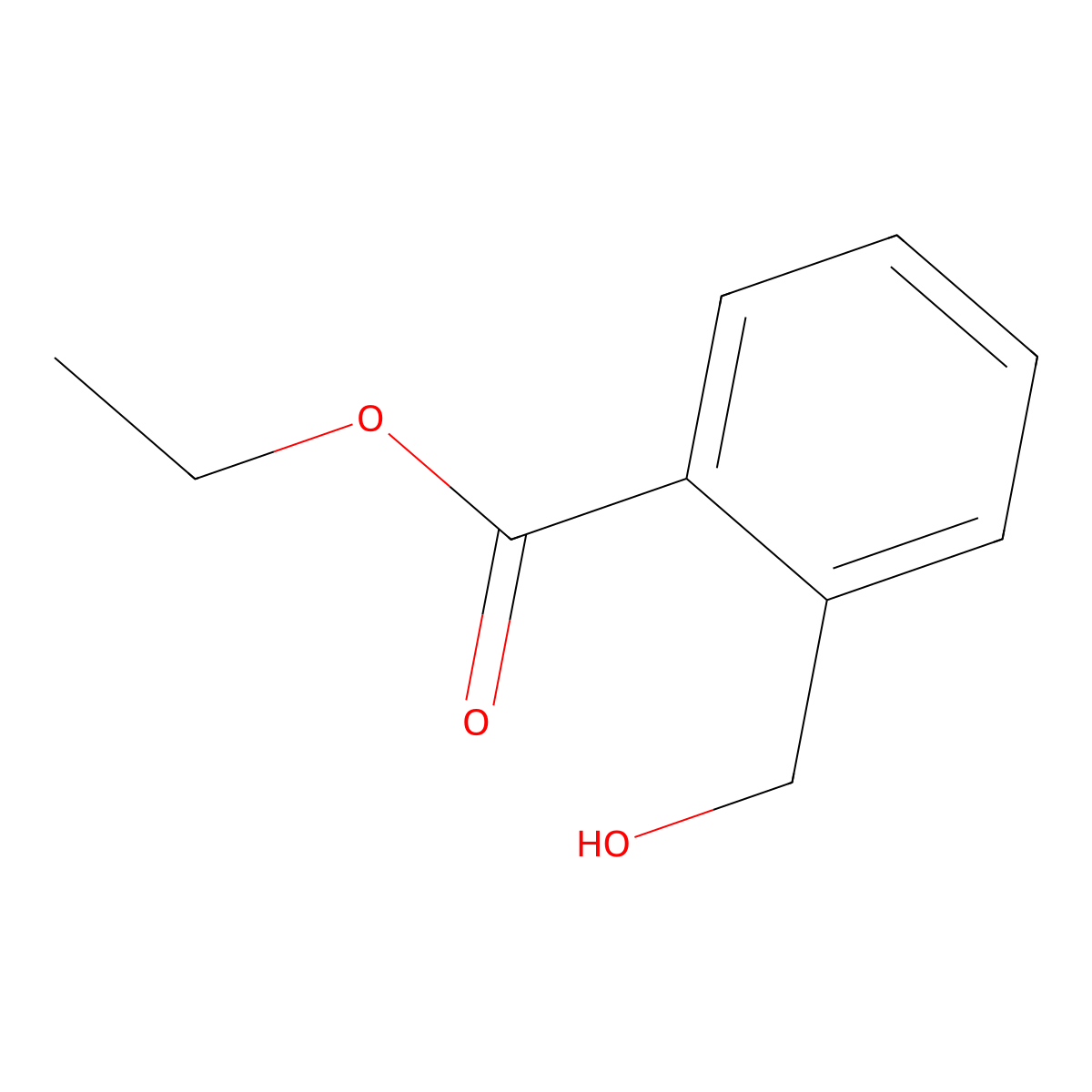 Ethyl 2-(hydroxymethyl)benzoate molecular structure, CAS 41071-33-4