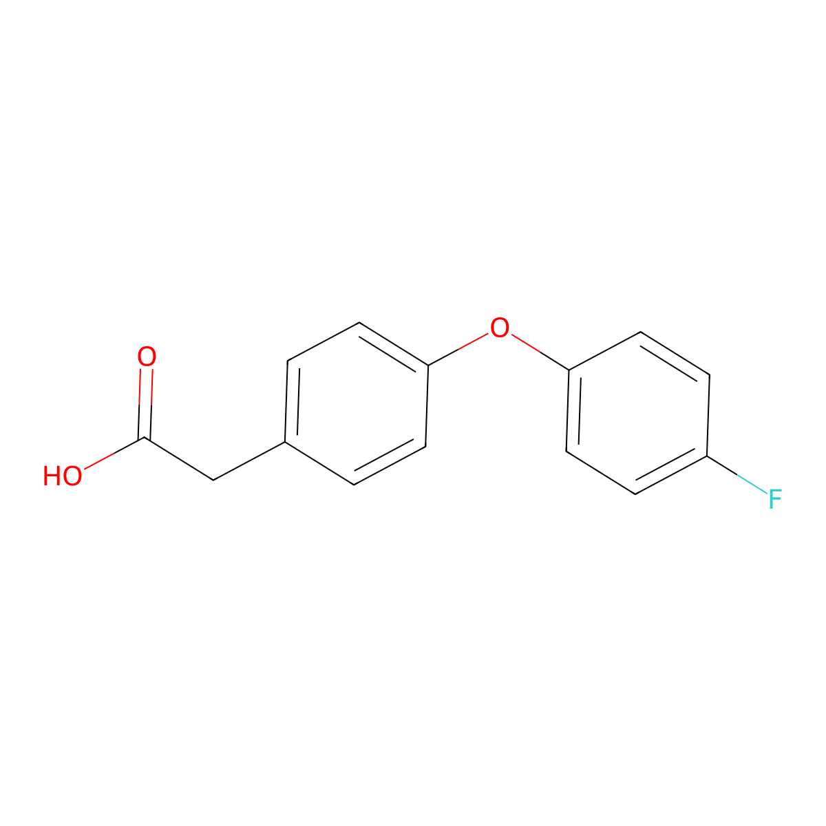 4-(4-Fluorophenoxy)phenylacetic acid molecular structure, CAS 41073-15-8