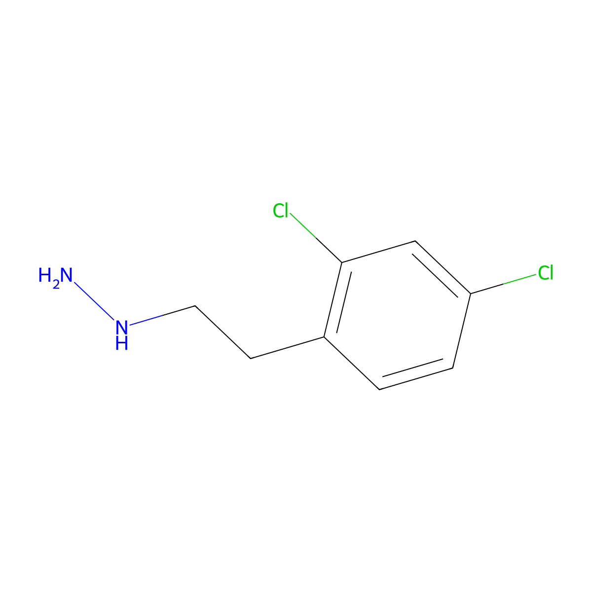 1-(2,4-Dichlorophenethyl)hydrazine molecular structure, CAS 41074-45-7