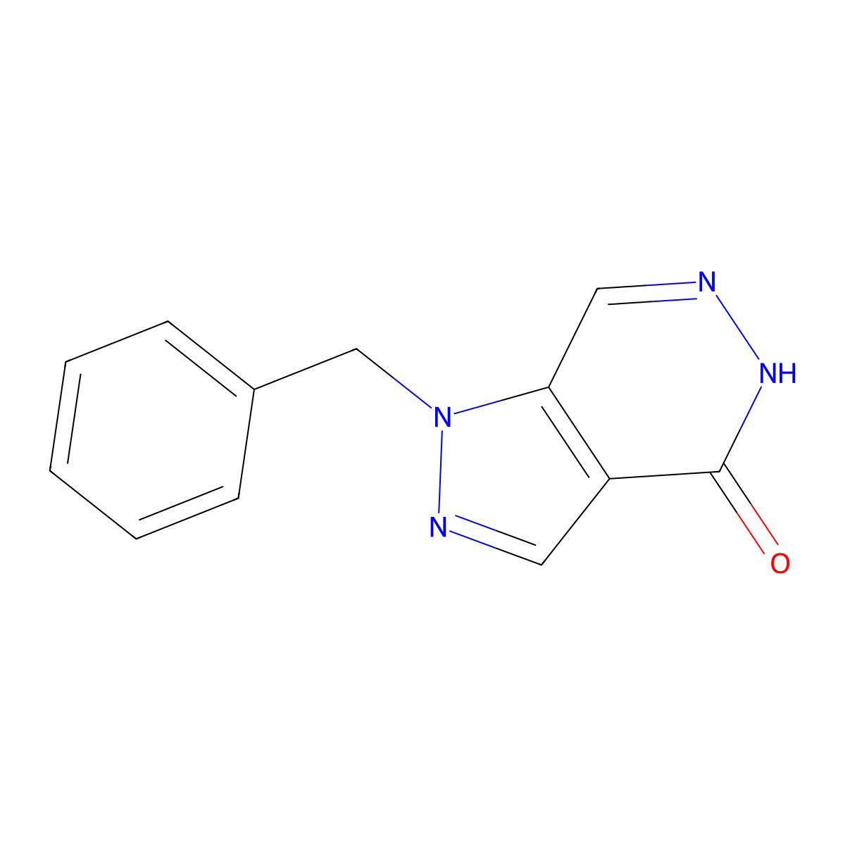 1-Benzyl-1H-pyrazolo[3,4-d]pyridazin-4(5H)-one molecular structure, CAS 41075-01-8
