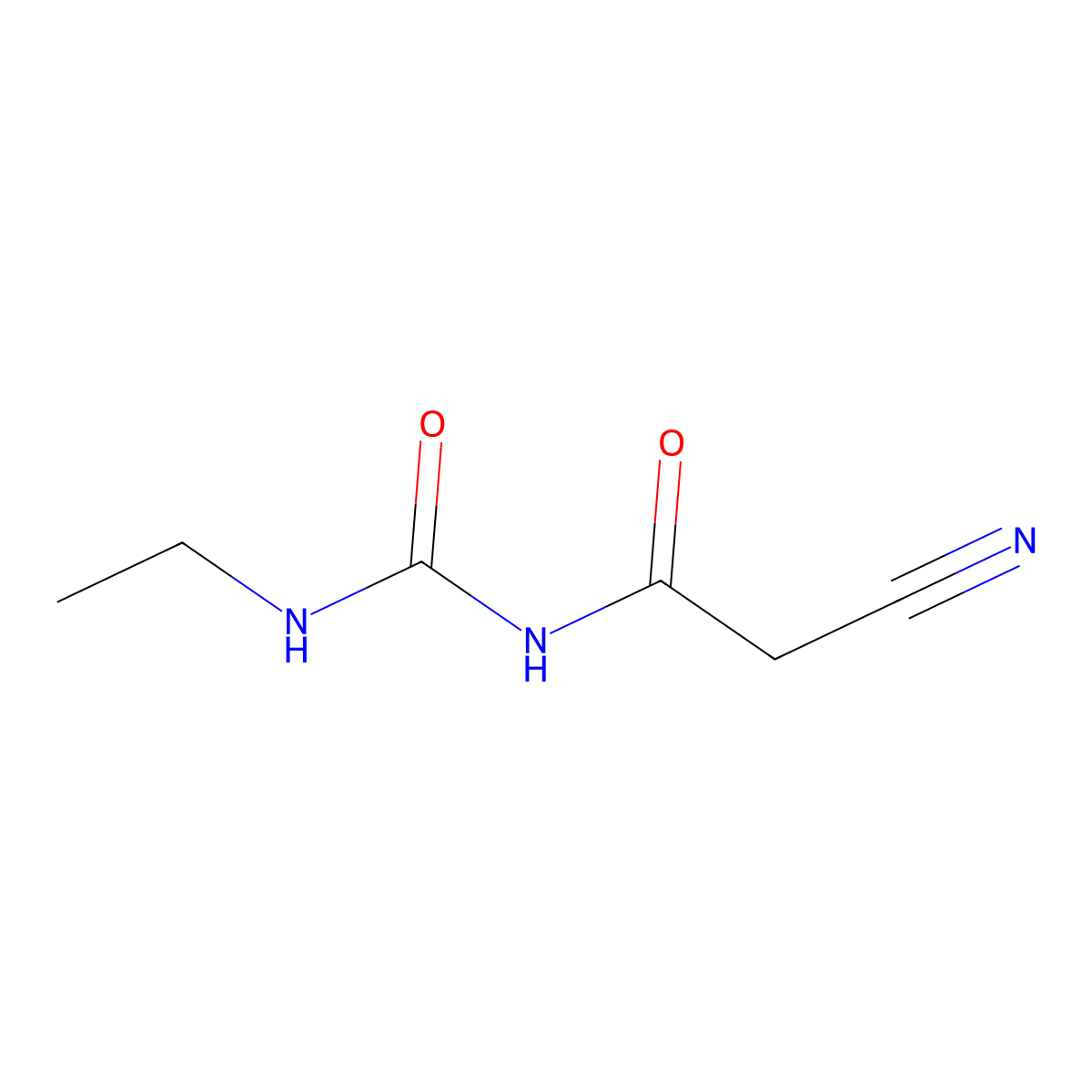 2-Cyano-N-[(ethylamino)carbonyl]acetamide molecular structure, CAS 41078-06-2