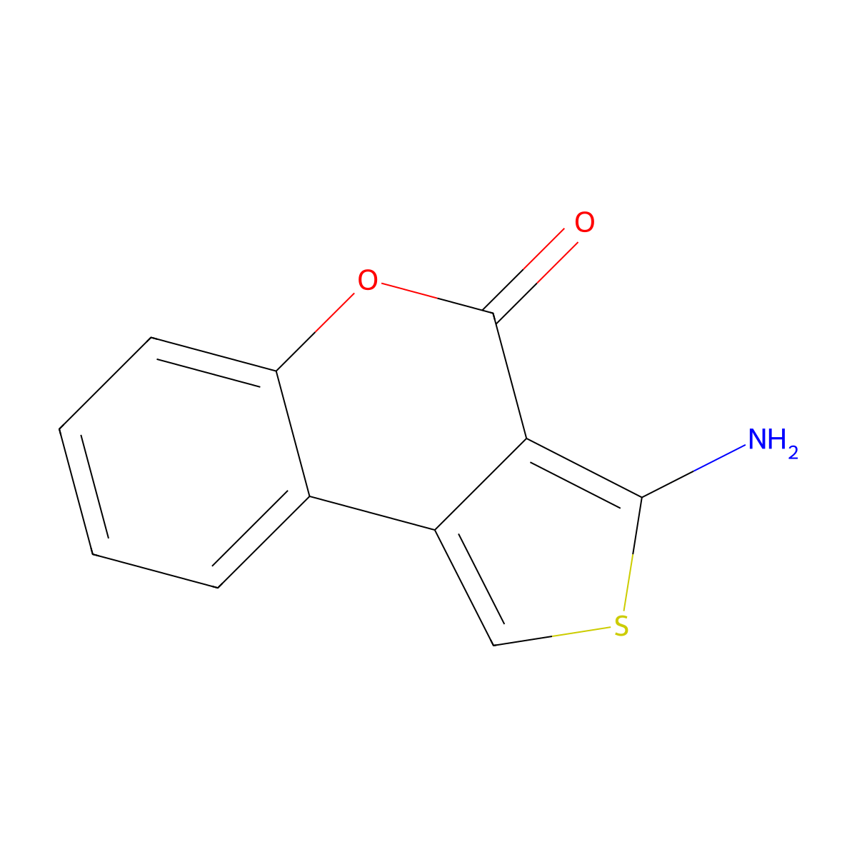 3-Amino-4H-thieno[3,4-c]chromen-4-one molecular structure, CAS 41078-15-3