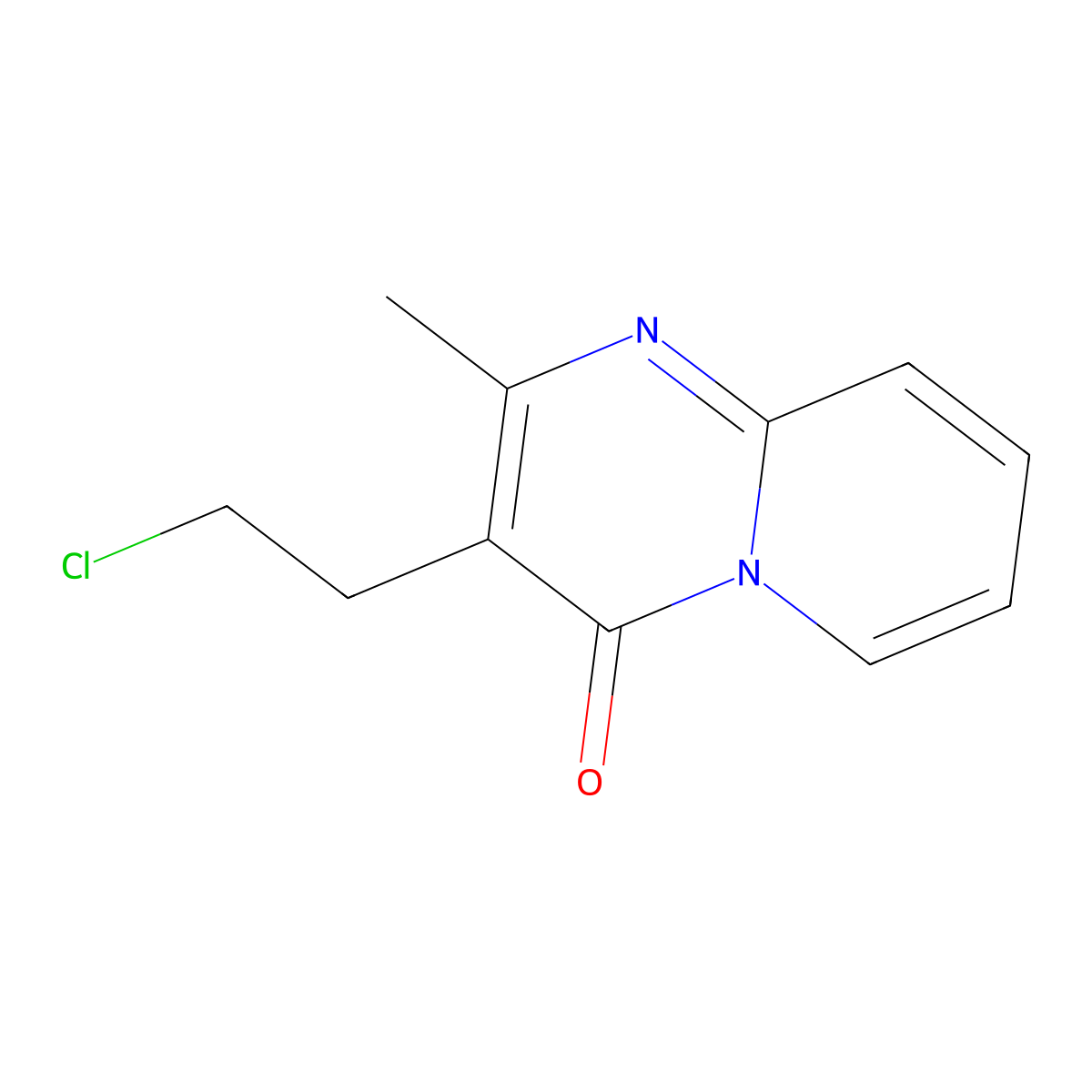 3-(2-Chloroethyl)-2-methyl-4H-pyrido[1,2-a]pyrimidin-4-one molecular structure, CAS 41078-70-0