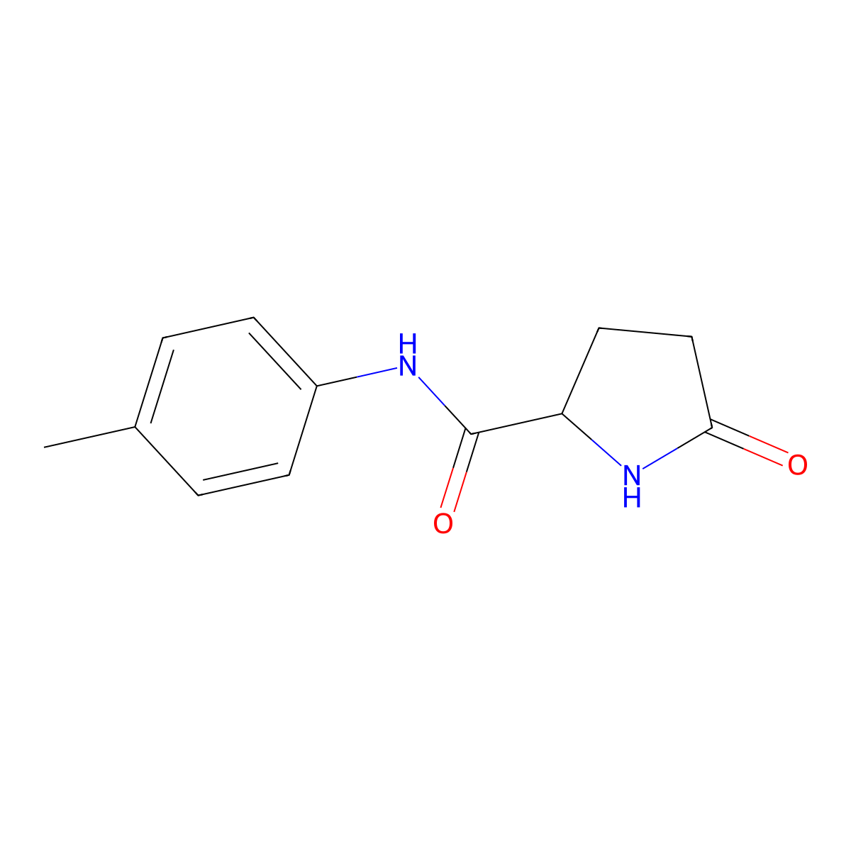 5-Oxo-N-(p-tolyl)pyrrolidine-2-carboxamide molecular structure, CAS 4108-07-0
