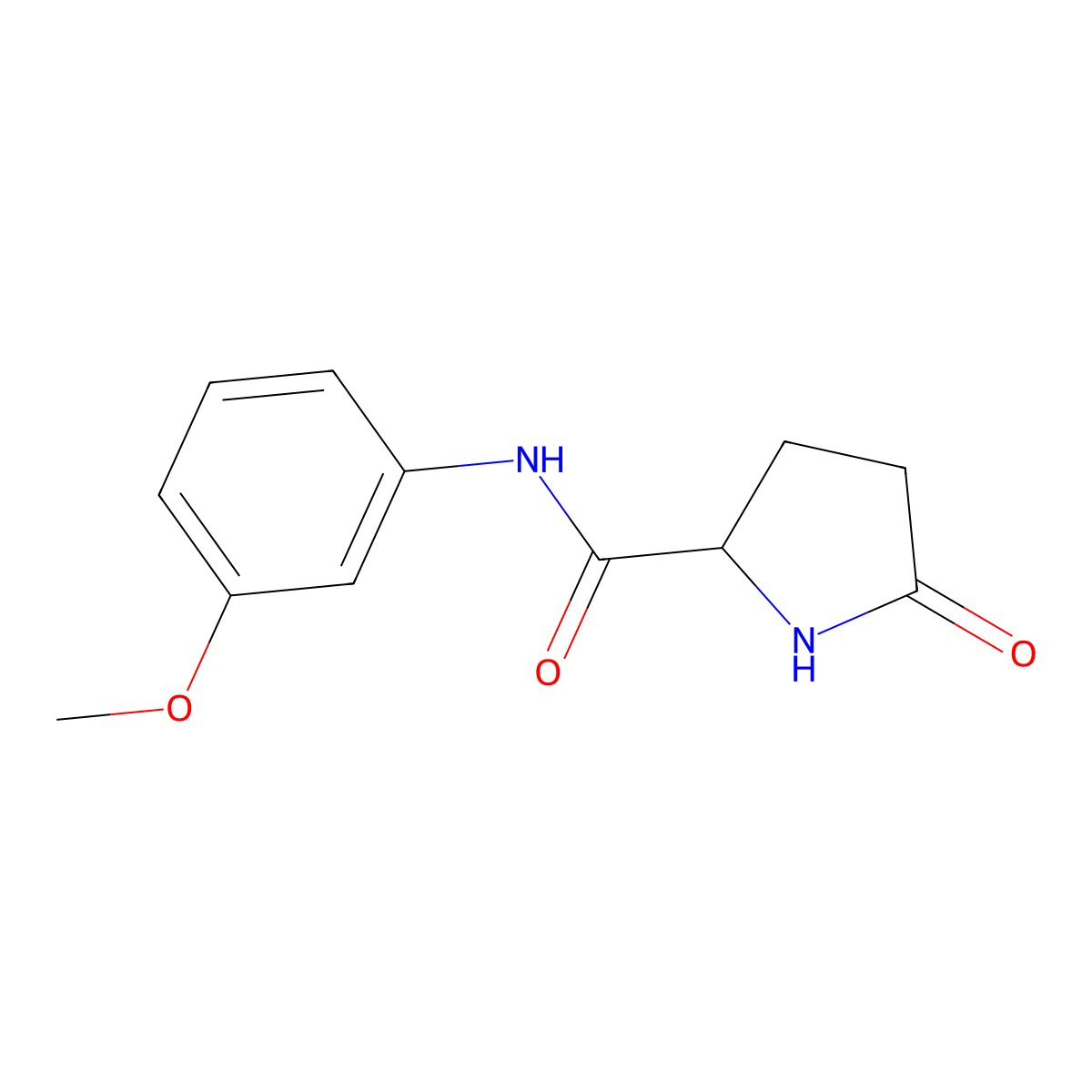 N-(3-Methoxyphenyl)-5-oxo-2-pyrrolidinecarboxamide molecular structure, CAS 4108-08-1