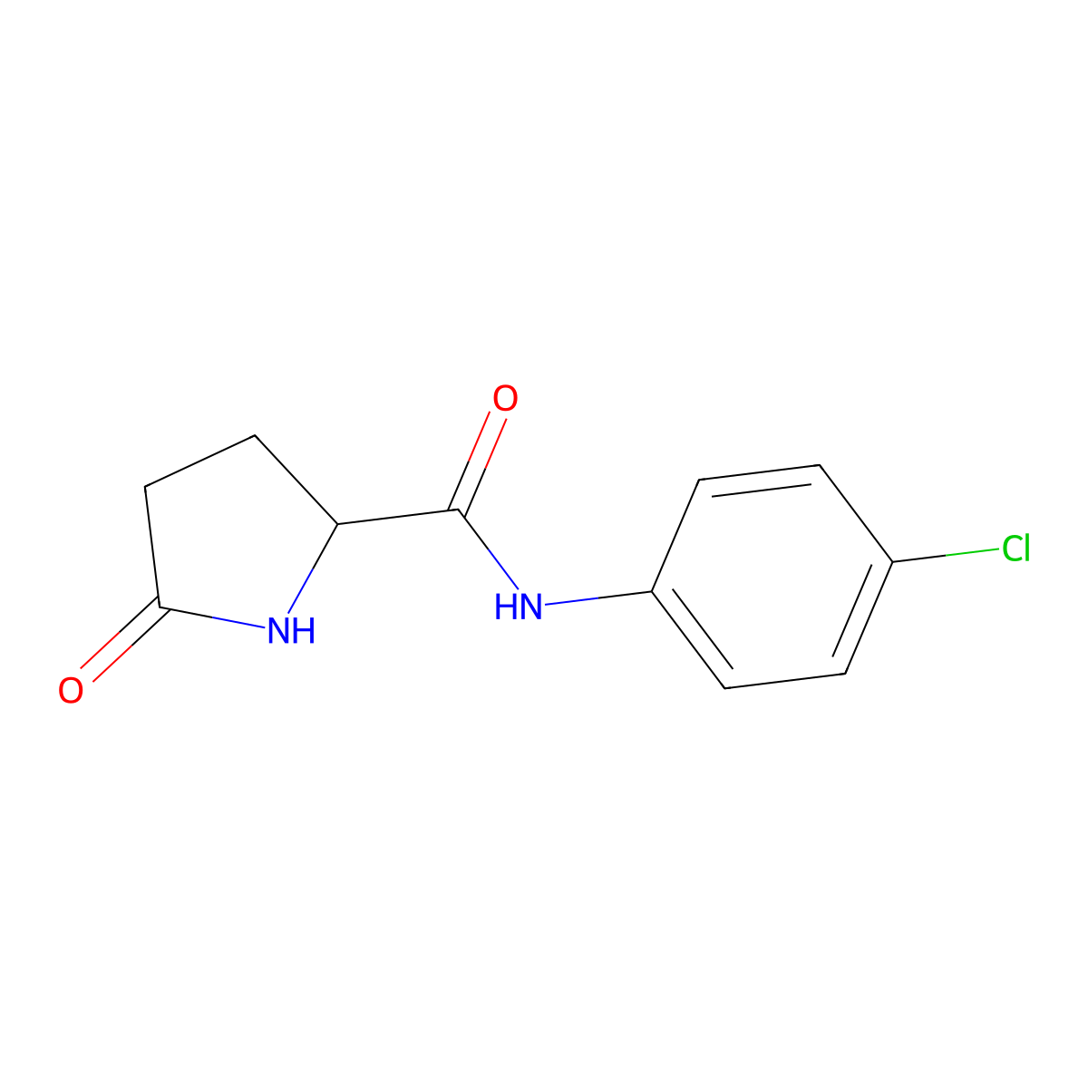 N-(4-chlorophenyl)-5-oxopyrrolidine-2-carboxamide molecular structure, CAS 4108-12-7