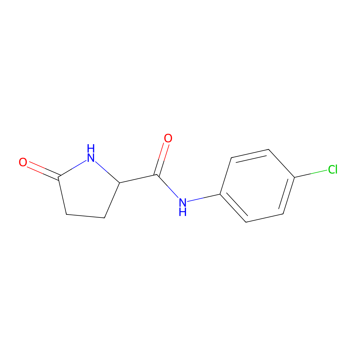 N-(4-chlorophenyl)-5-oxopyrrolidine-2-carboxamide molecular structure, CAS 4108-12-7