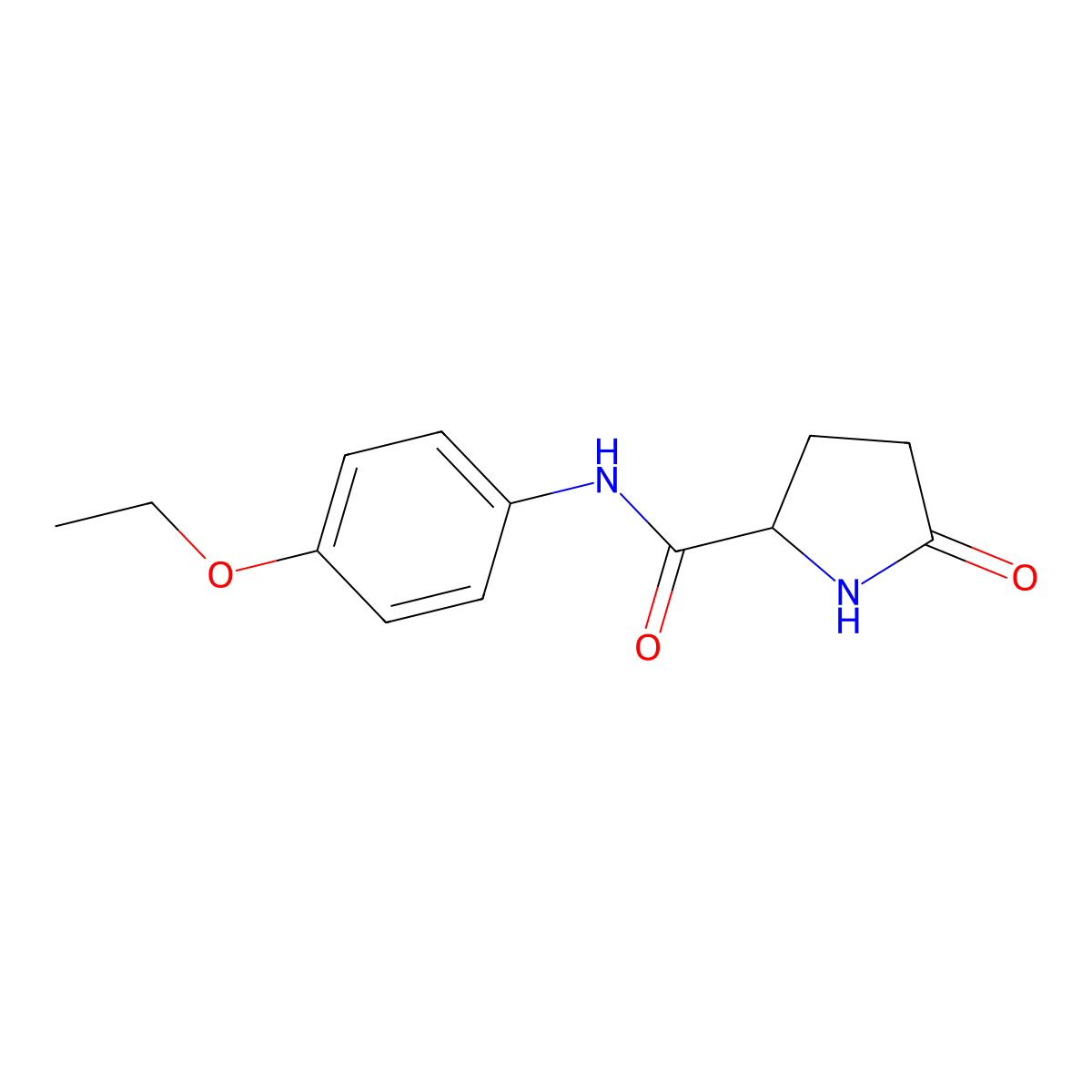 N-(4-Ethoxyphenyl)-5-oxo-2-pyrrolidinecarboxamide molecular structure, CAS 4108-14-9