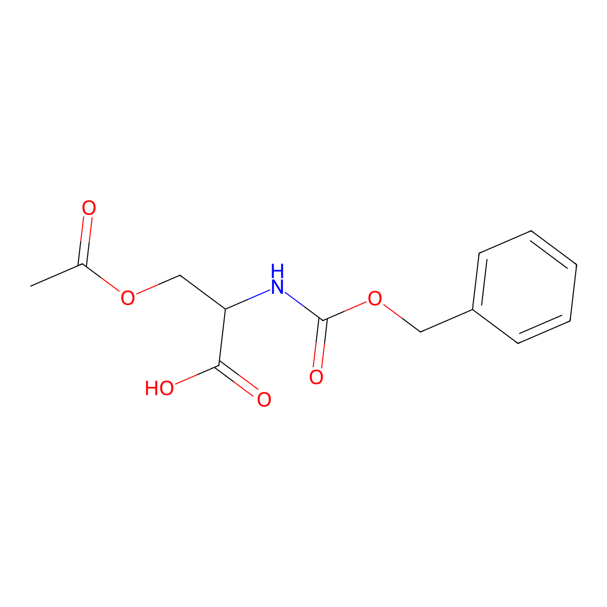3-(Acetyloxy)-2-{[(benzyloxy)carbonyl]amino}propanoic acid molecular structure, CAS 4108-26-3