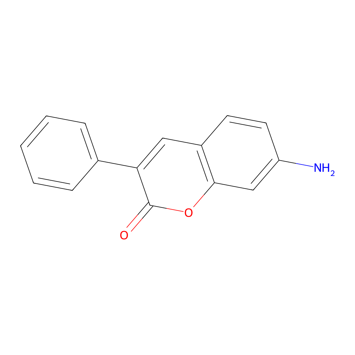 2H-1-Benzopyran-2-one, 7-amino-3-phenyl- molecular structure, CAS 4108-61-6