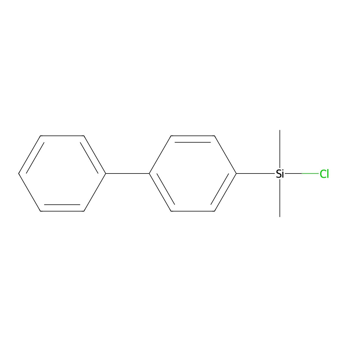 4-Biphenyldimethylchlorosilane molecular structure, CAS 41081-31-6