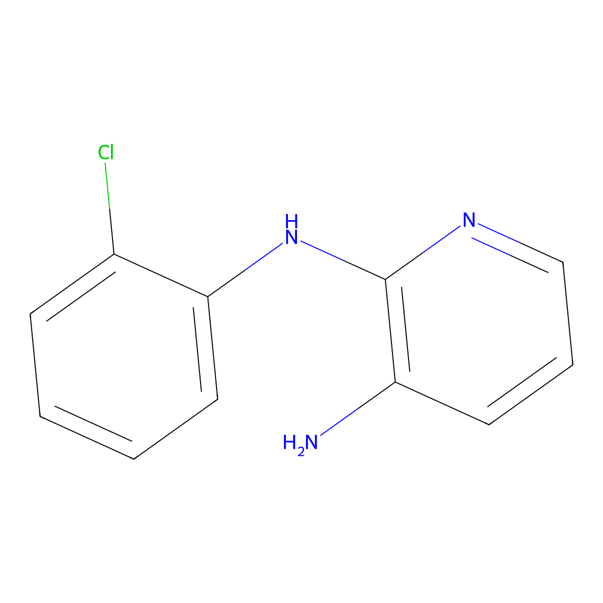 2-N-(2-chlorophenyl)pyridine-2,3-diamine molecular structure, CAS 41082-23-9
