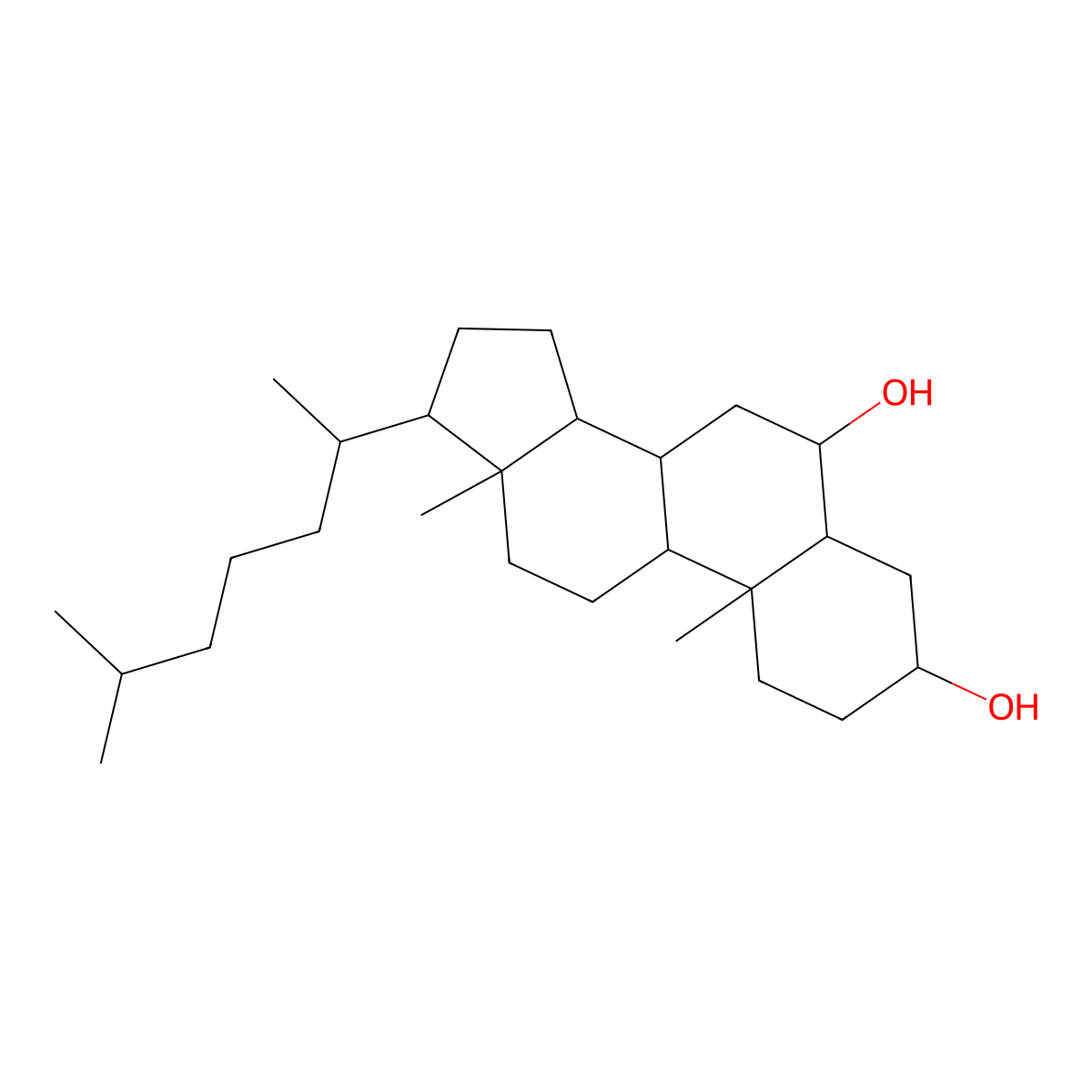 6alpha-Hydroxycholestanol molecular structure, CAS 41083-73-2