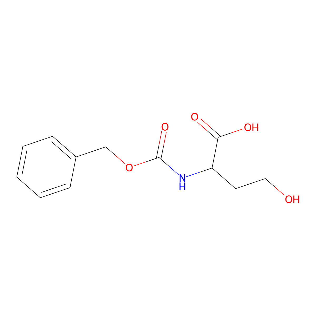 Carbobenzoxyhomoserine molecular structure, CAS 41088-85-1