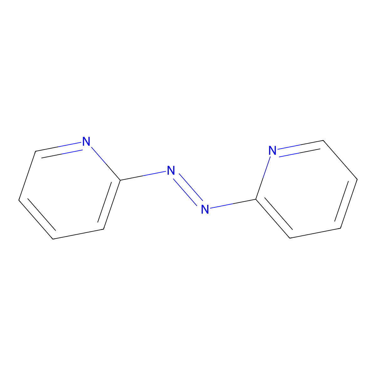 Pyridine, 2,2'-azobis- molecular structure, CAS 4109-58-4