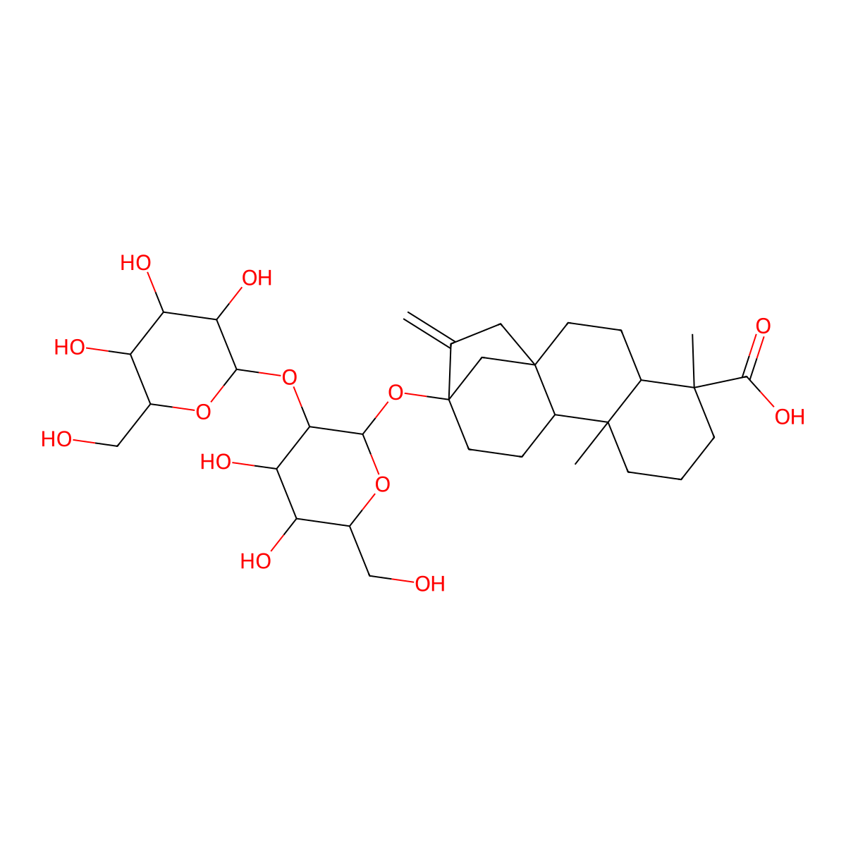 Steviolbioside molecular structure, CAS 41093-60-1