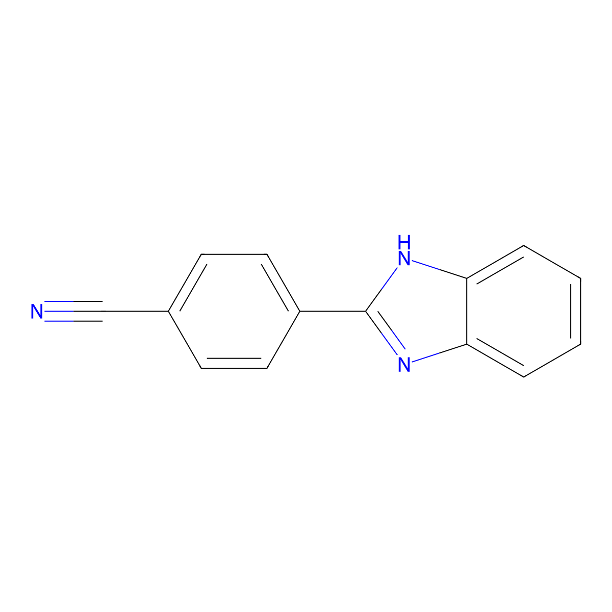 4-(1H-1,3-benzodiazol-2-yl)benzonitrile molecular structure, CAS 4110-15-0