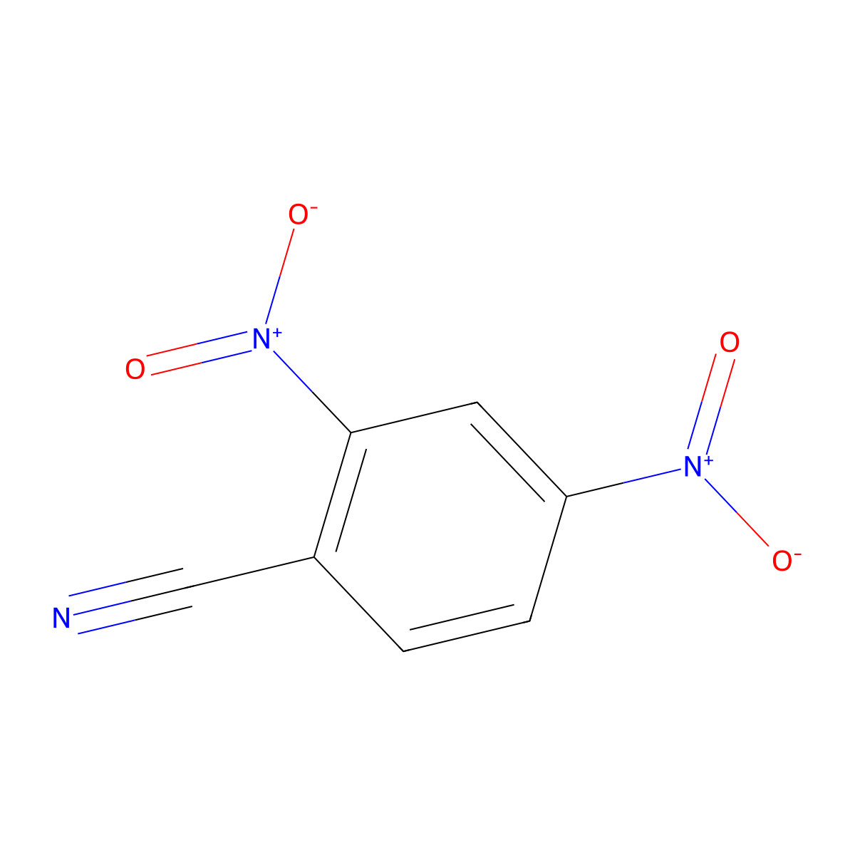 2,4-Dinitrobenzonitrile molecular structure, CAS 4110-33-2