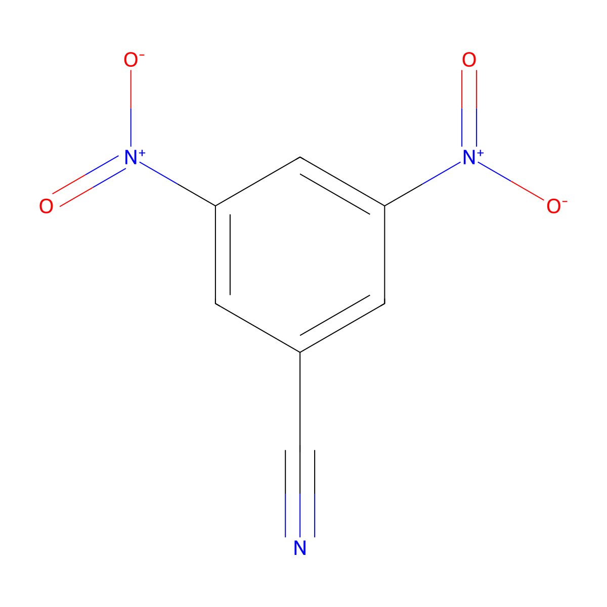 3,5-Dinitrobenzonitrile molecular structure, CAS 4110-35-4