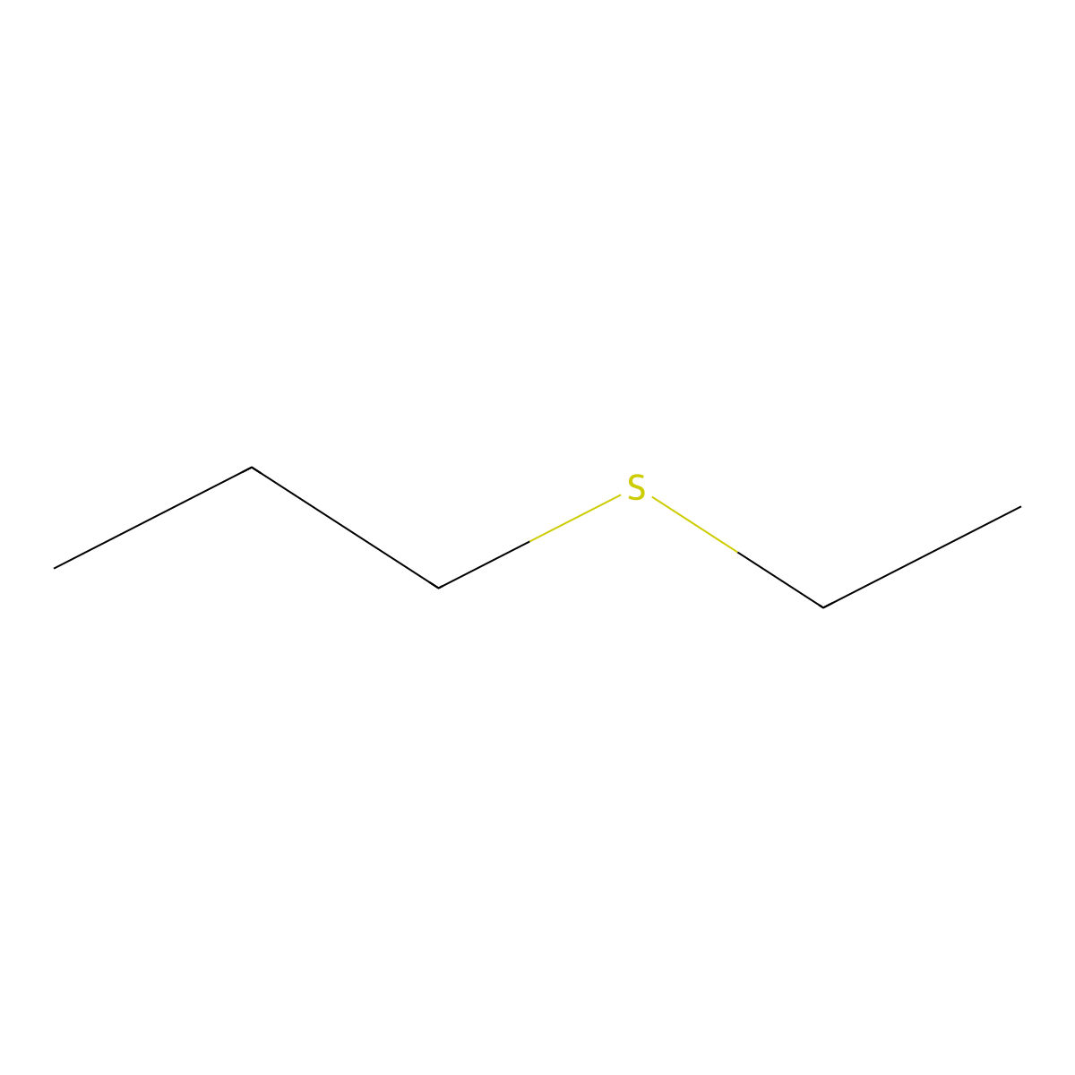 Ethyl propyl sulfide molecular structure, CAS 4110-50-3