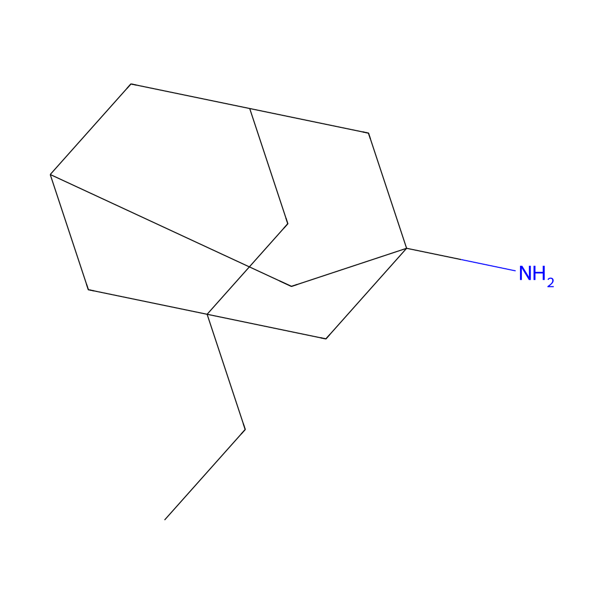 1-Amino-3-ethyladamantane molecular structure, CAS 41100-45-2