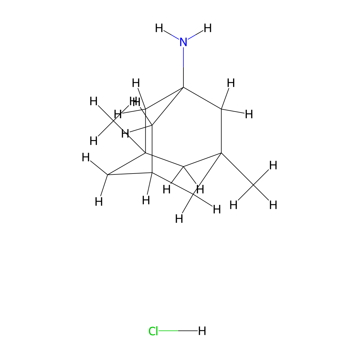 Memantine Hydrochloride molecular structure, CAS 41100-52-1