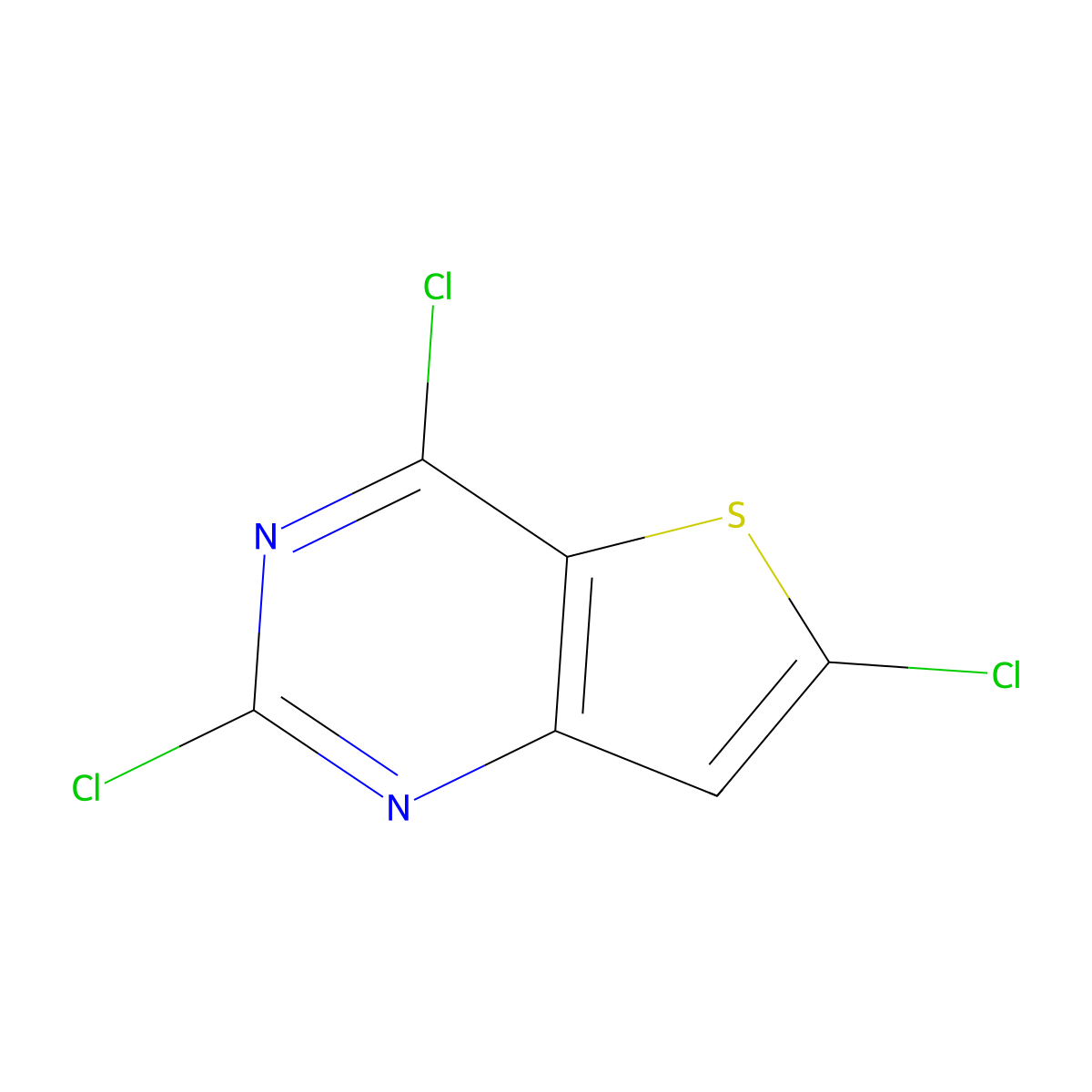2,4,6-Trichlorothieno[3,2-d]pyrimidine molecular structure, CAS 41102-26-5