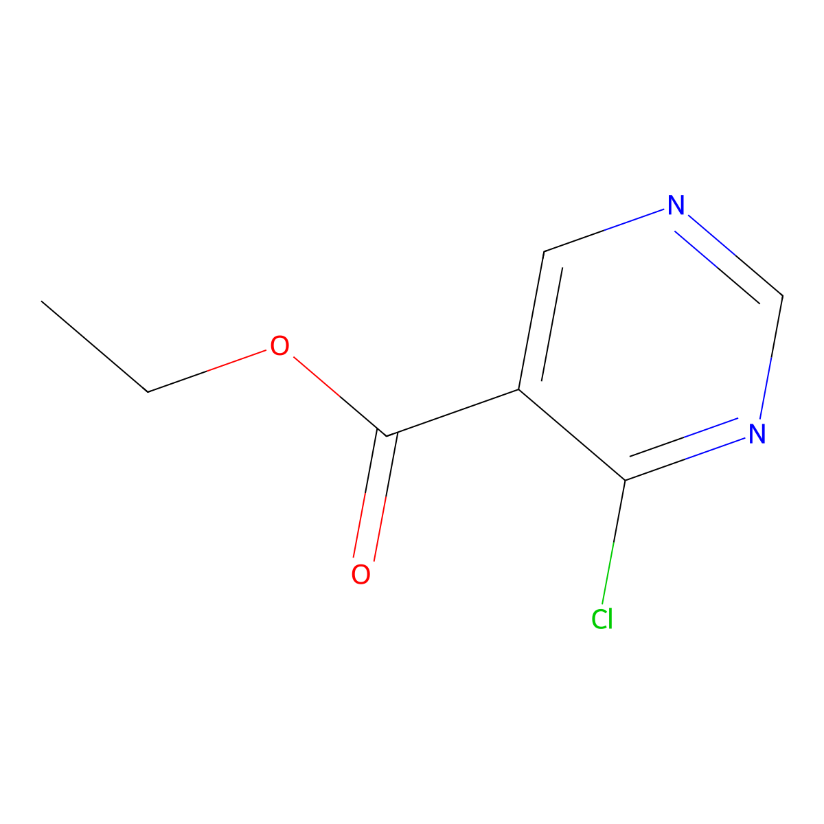 Ethyl 4-chloropyrimidine-5-carboxylate molecular structure, CAS 41103-17-7