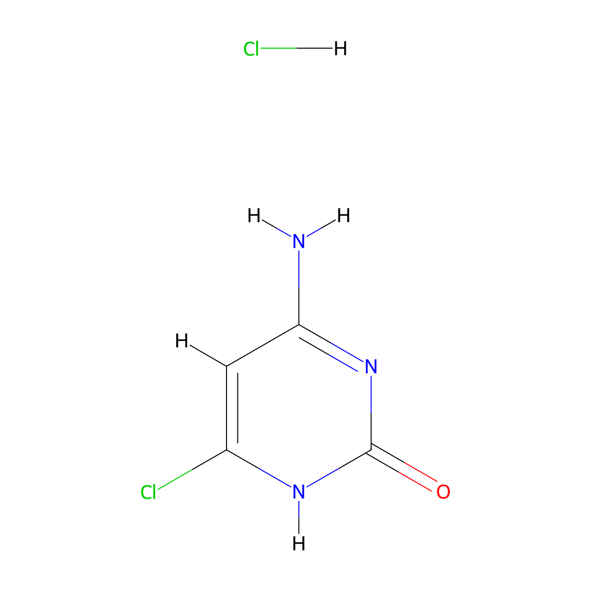 4-Amino-6-chloro-1,2-dihydropyrimidin-2-one hydrochloride molecular structure, CAS 41103-18-8