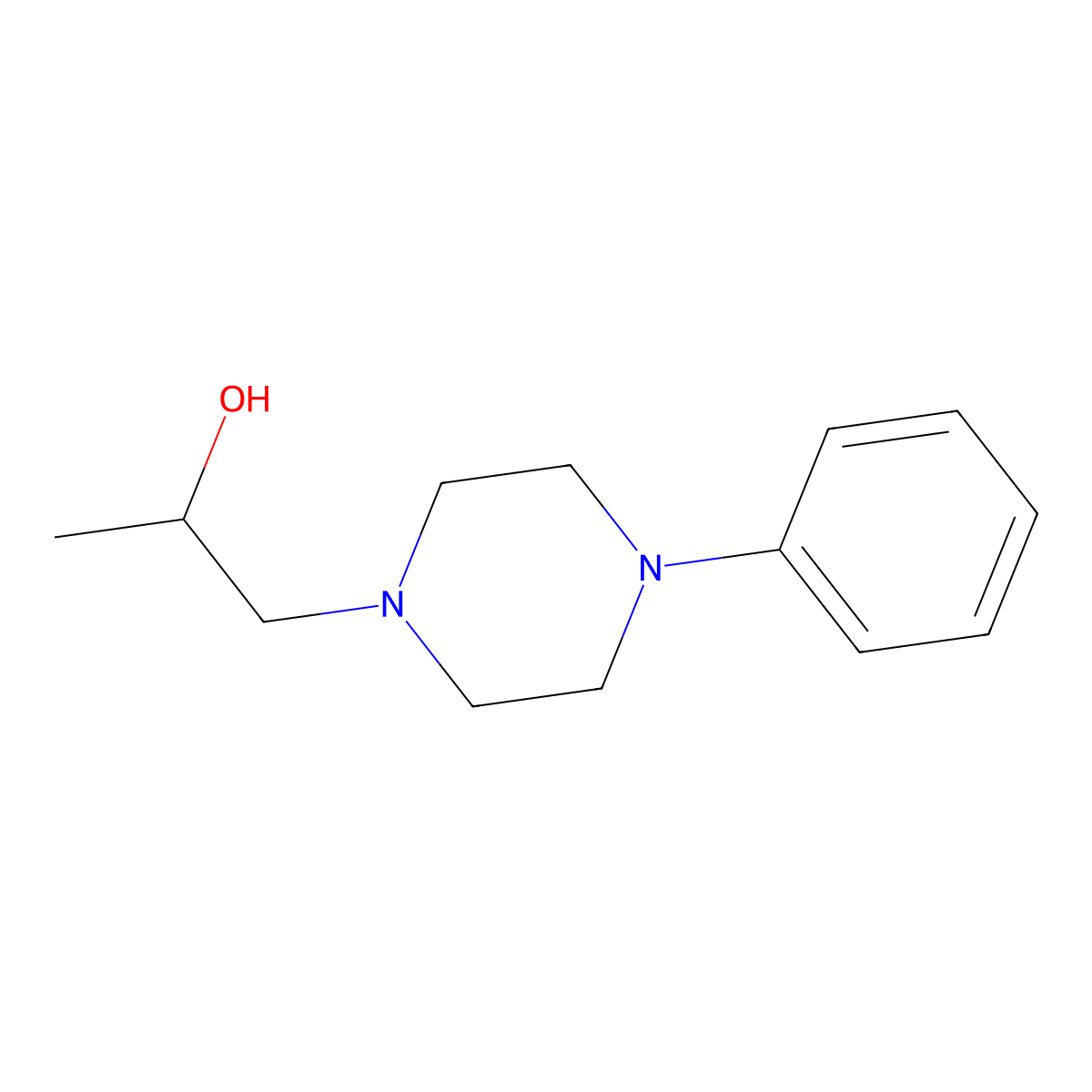 1-(4-Phenyl-1-piperazinyl)-2-propanol molecular structure, CAS 41103-45-1