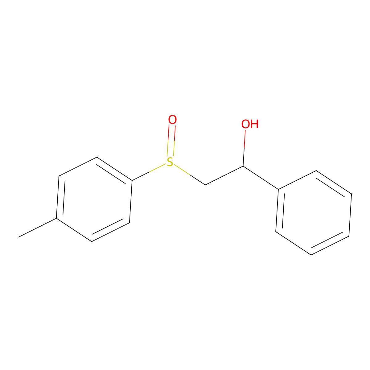 2-(4-Methylphenyl)sulfinyl-1-phenylethanol molecular structure, CAS 41103-87-1