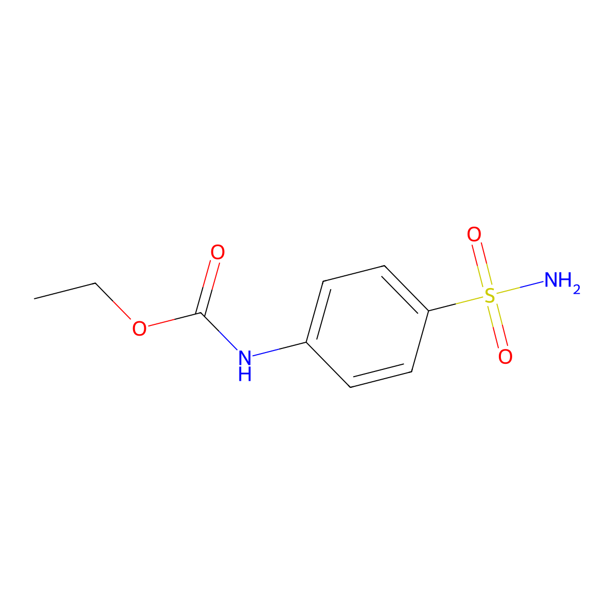 Ethyl (4-sulfamoylphenyl)carbamate molecular structure, CAS 41104-55-6