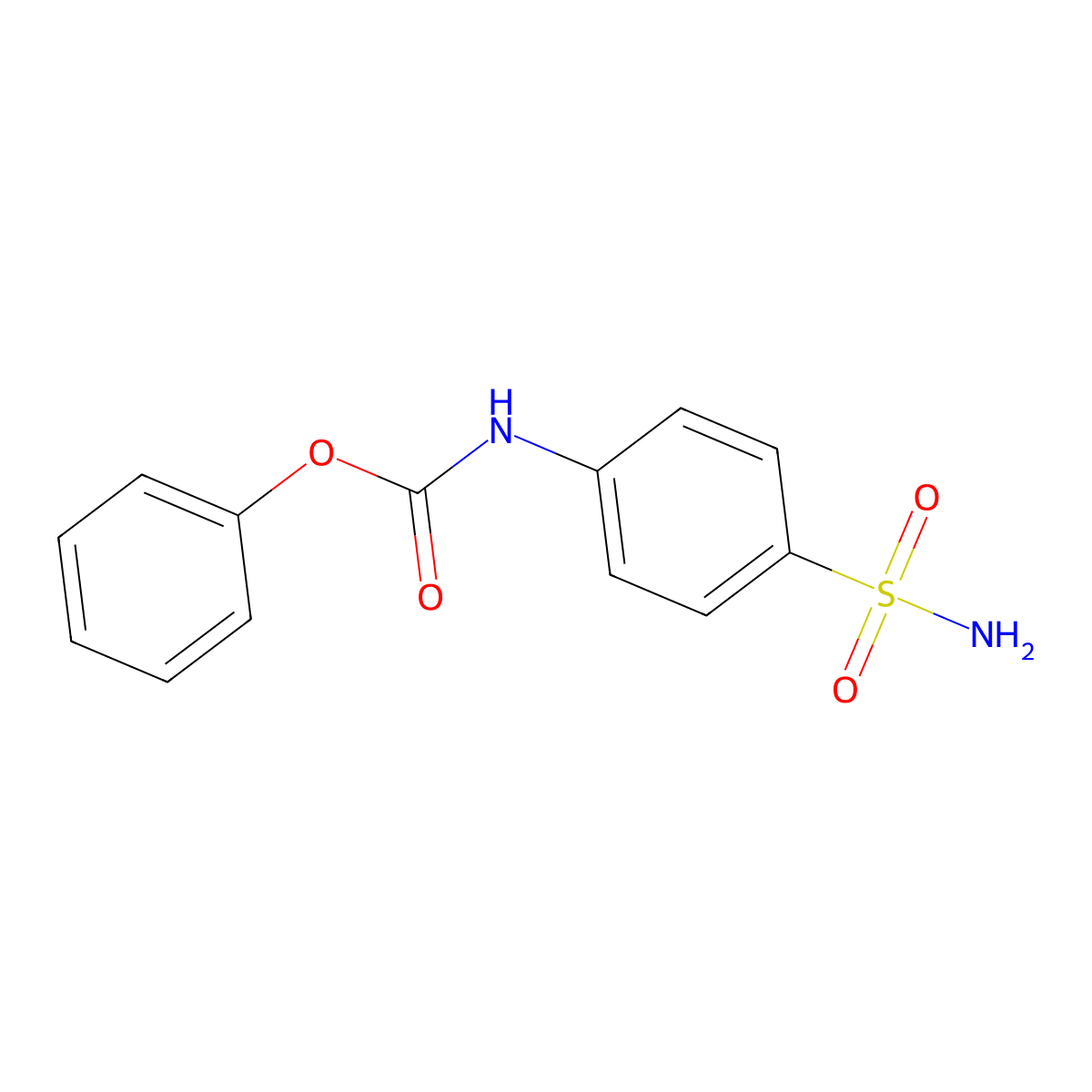Phenyl 4-(aminosulfonyl)phenylcarbamate molecular structure, CAS 41104-56-7