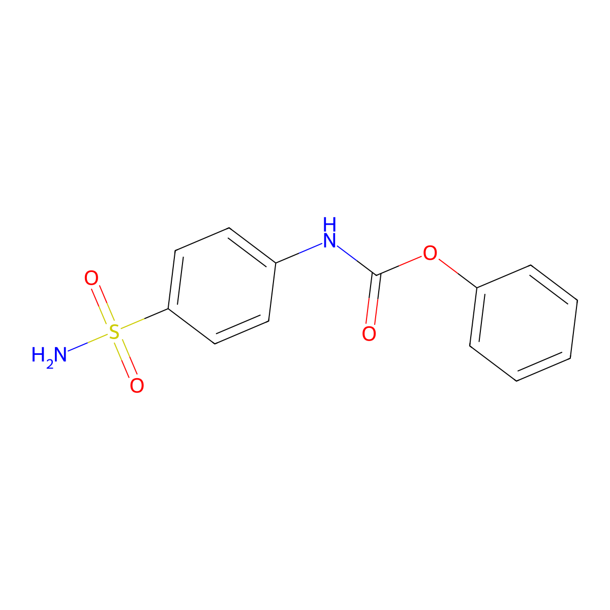Phenyl 4-(aminosulfonyl)phenylcarbamate molecular structure, CAS 41104-56-7