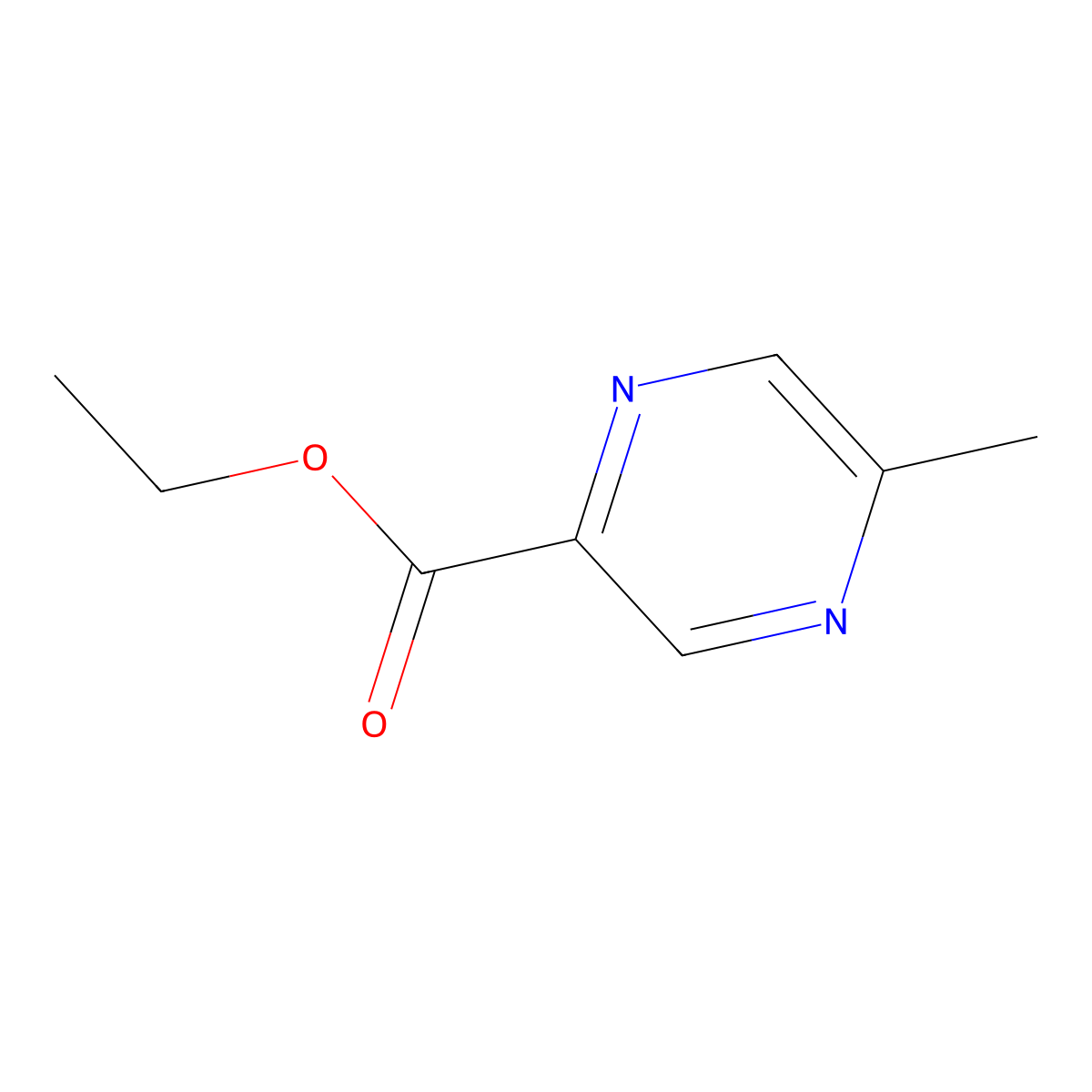 Ethyl 5-methylpyrazine-2-carboxylate molecular structure, CAS 41110-34-3