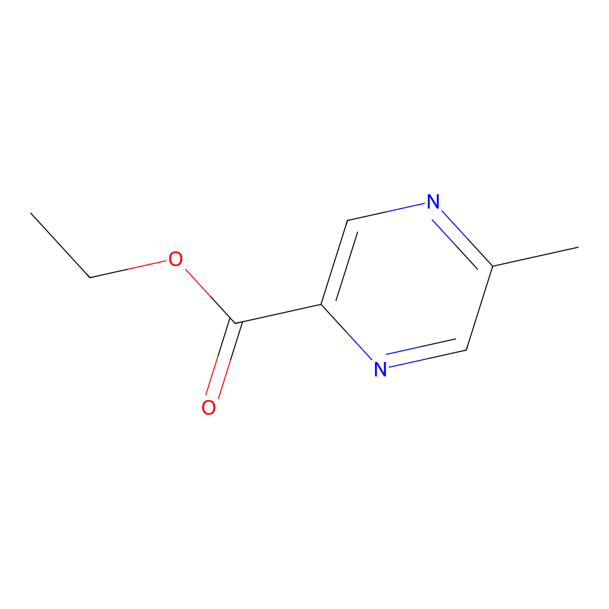 Ethyl 5-methylpyrazine-2-carboxylate molecular structure, CAS 41110-34-3