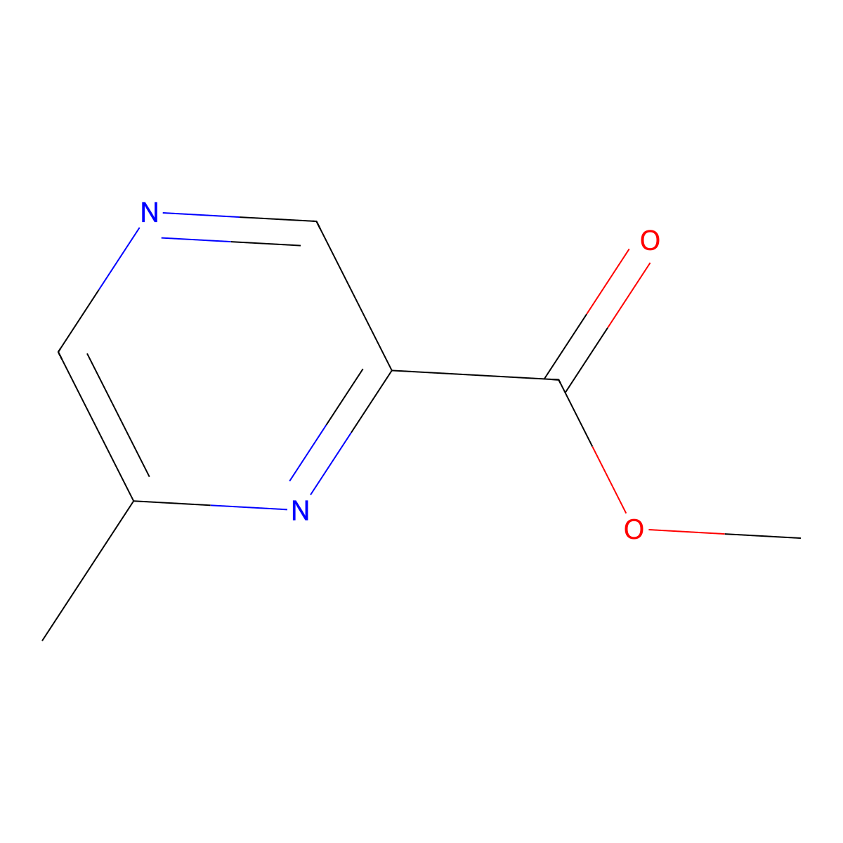Methyl 6-methylpyrazine-2-carboxylate molecular structure, CAS 41110-38-7