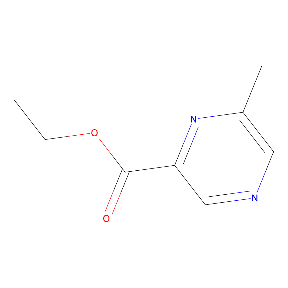 Ethyl 6-methylpyrazine-2-carboxylate molecular structure, CAS 41110-39-8