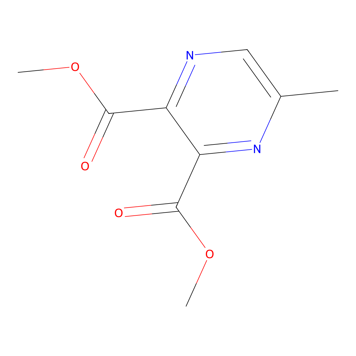 Dimethyl 5-methylpyrazine-2,3-dicarboxylate molecular structure, CAS 41110-47-8