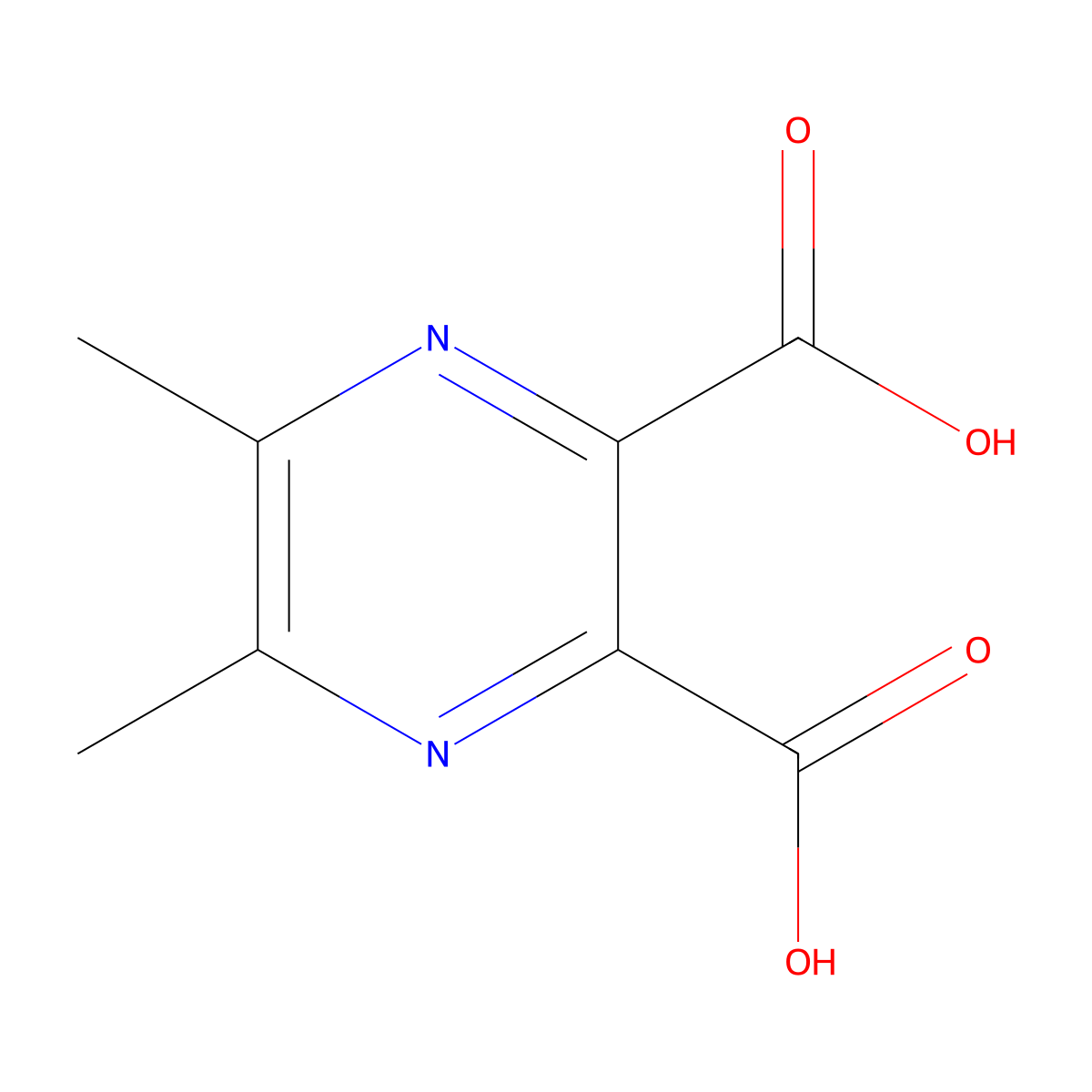 5,6-Dimethyl-2,3-pyrazinedicarboxylic acid molecular structure, CAS 41110-52-5