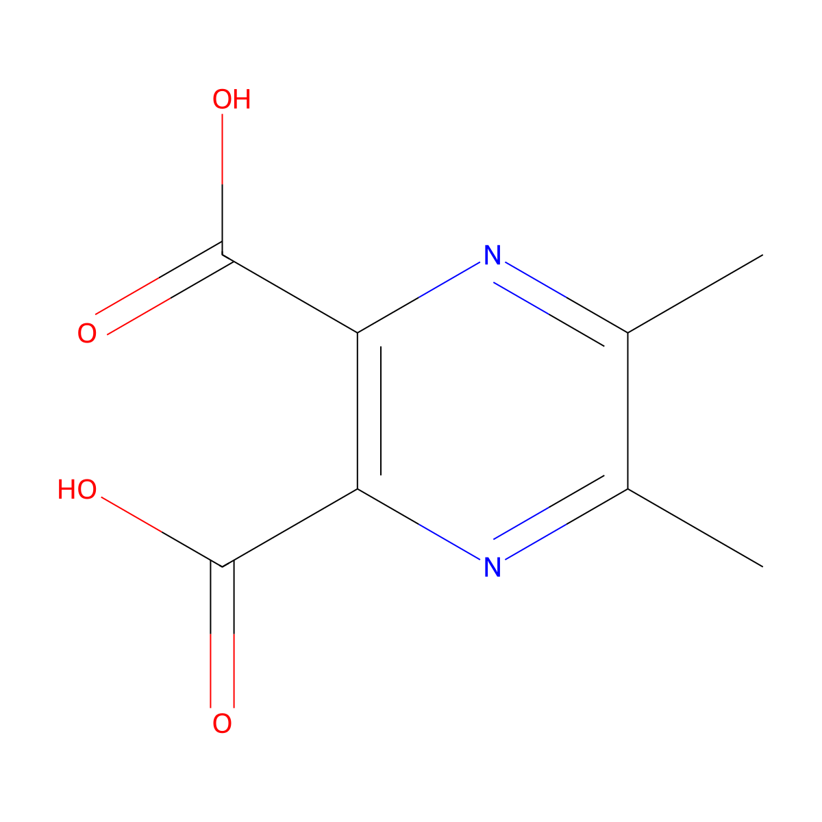 5,6-Dimethyl-2,3-pyrazinedicarboxylic acid molecular structure, CAS 41110-52-5