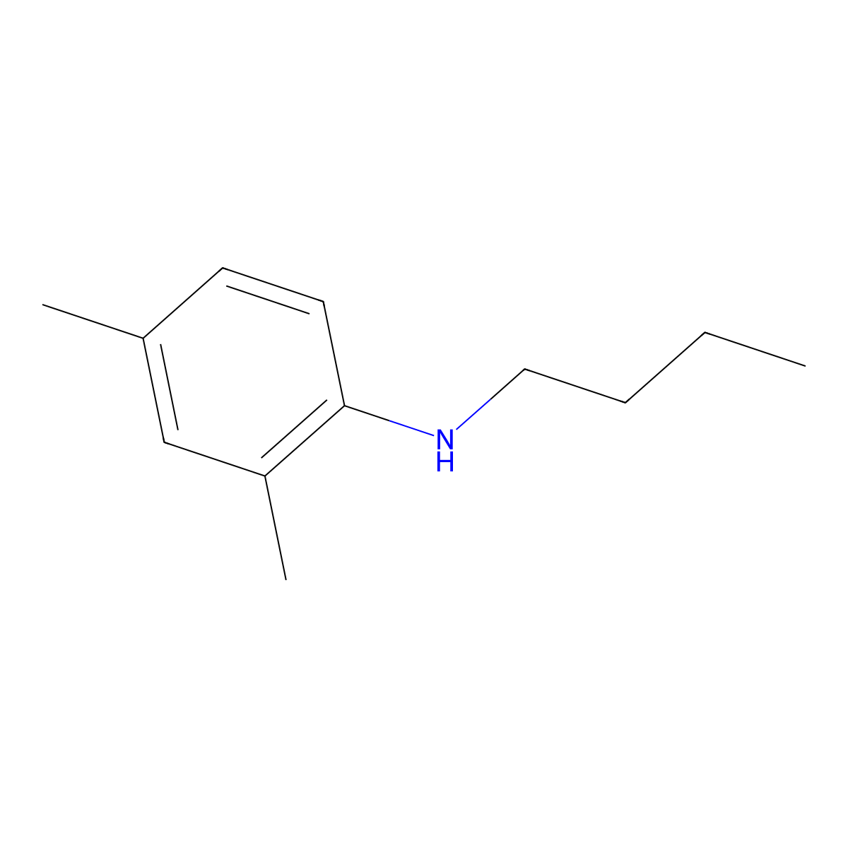 N-butyl-2,4-dimethylaniline molecular structure, CAS 41115-19-9